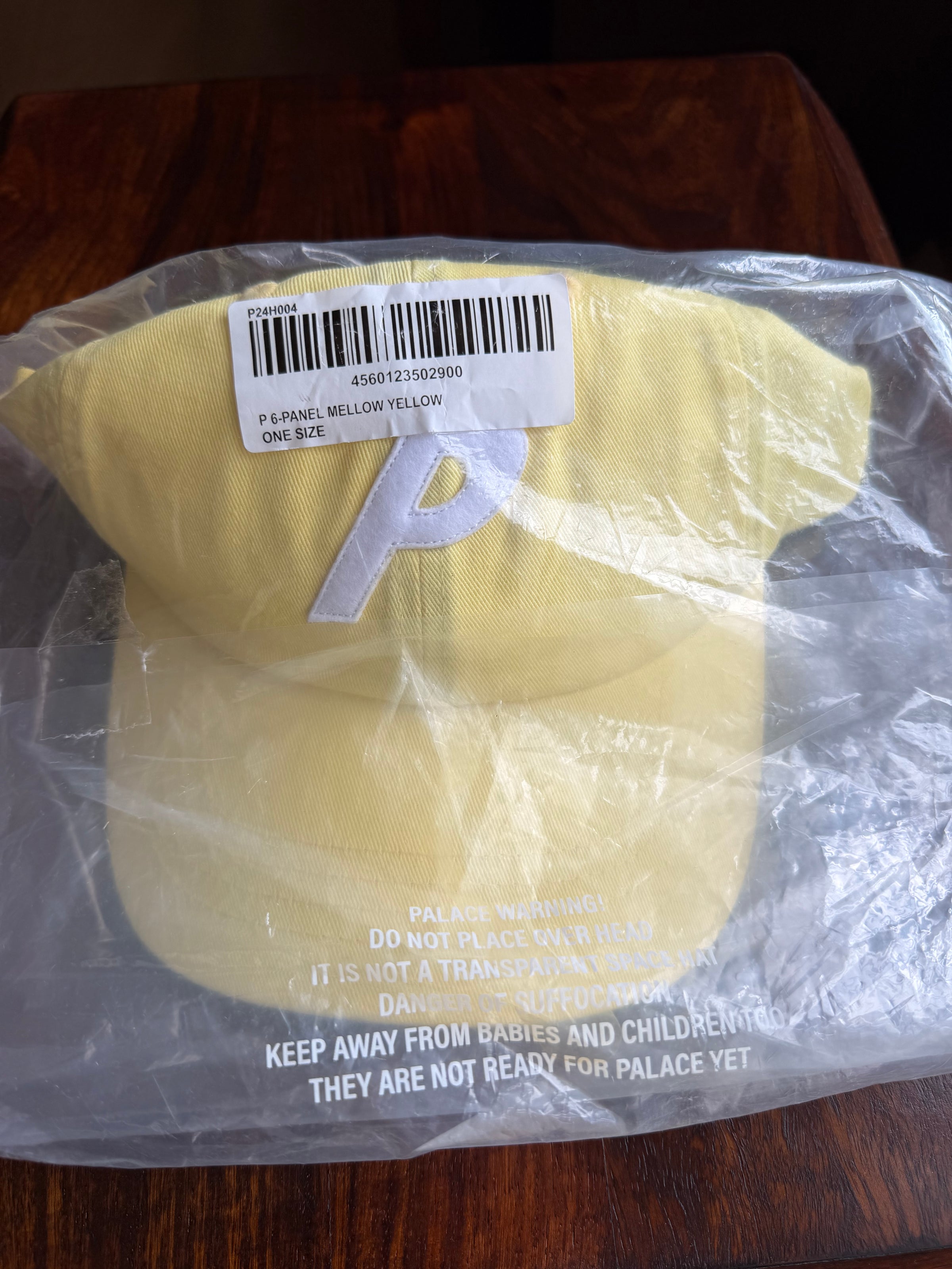 Palace P 6-Panel Cap In Mellow Yellow (SS 2023) One Size, Brand New
