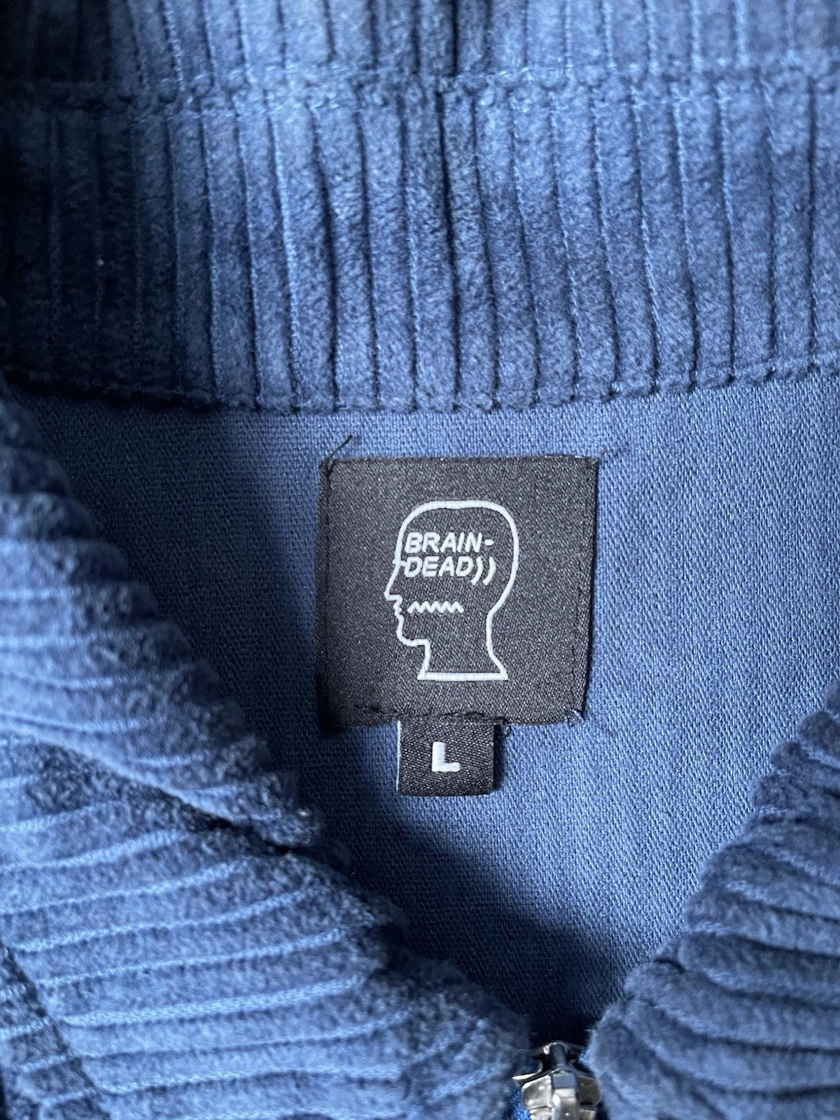 eBay 168238259560 photo 2: Men’s Brain Dead Cobblestone Cord Zip Shirt Jacket in Navy/Blue Size Large