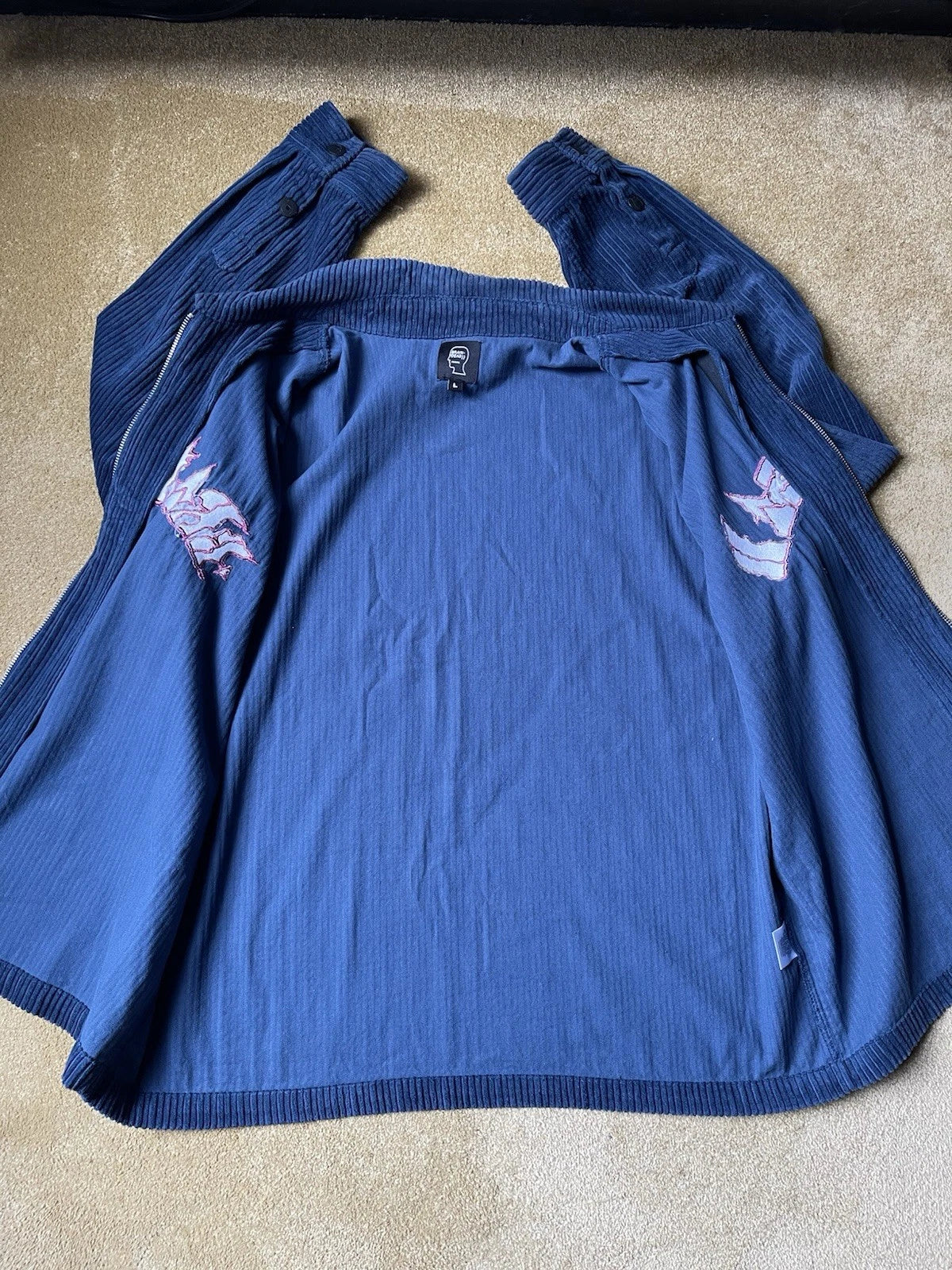 eBay 168238259560 photo 6: Men’s Brain Dead Cobblestone Cord Zip Shirt Jacket in Navy/Blue Size Large
