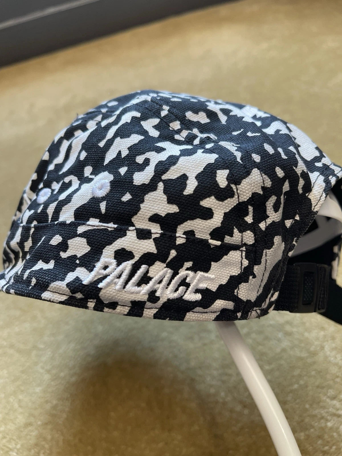 eBay 168438378087 photo 6: Men’s Palace 5-Panel Camp Cap In Black and White, One Size