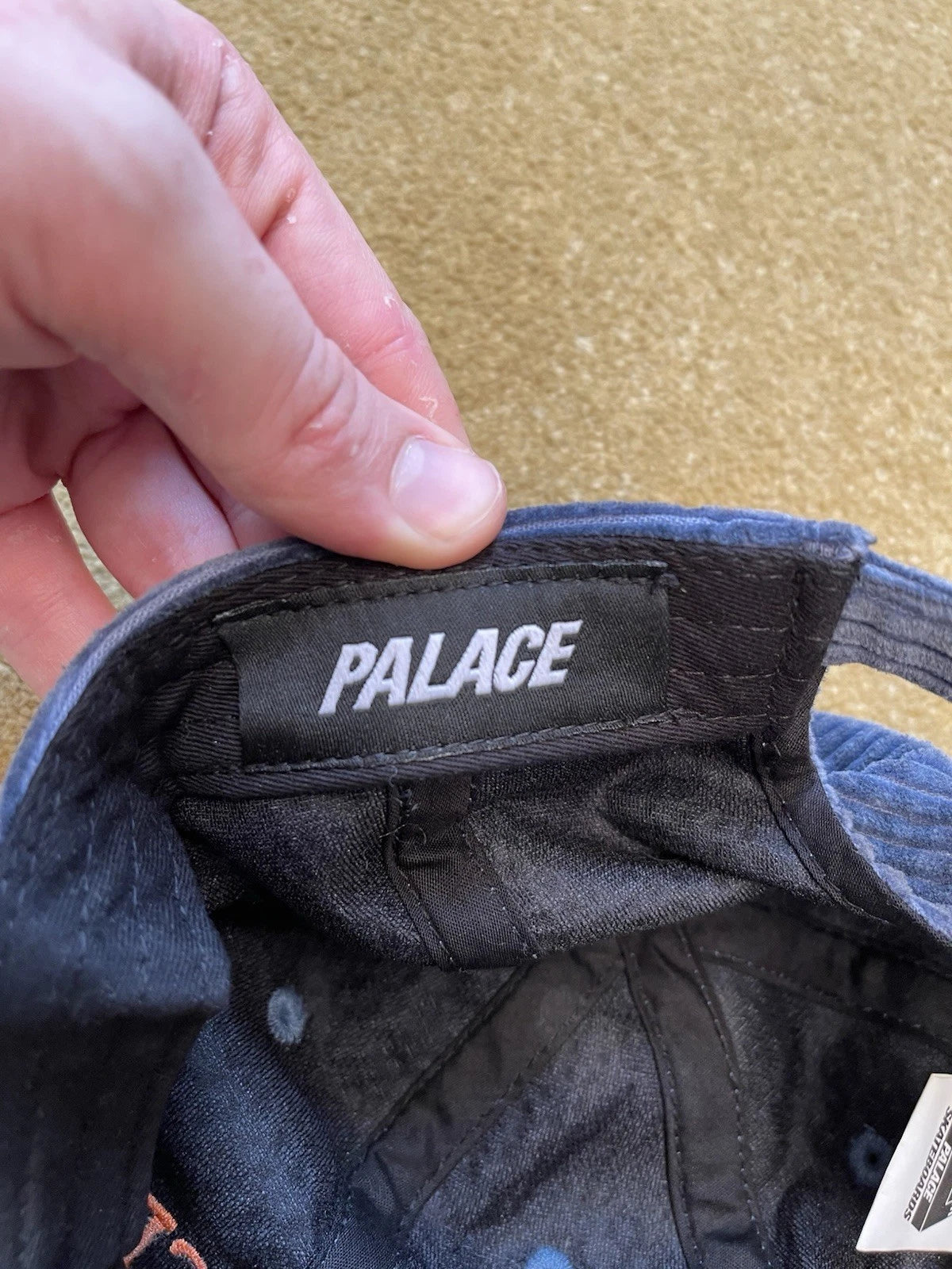 eBay 168295318822 photo 6: Men’s Palace Waff Limits 6-Panel Corduroy Cap In Blue (FW 2018)