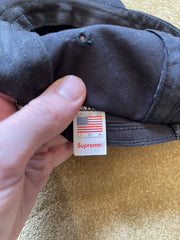 eBay 168433053590 photo 8: Supreme Washed Chino Twill Camp Cap In Black (SS 2024)