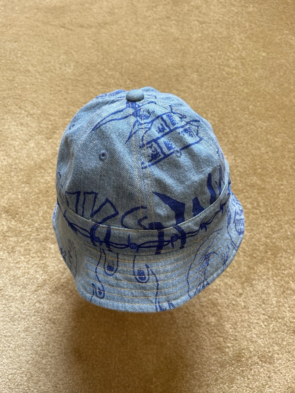 eBay 168338313927 photo 2: Men’s Palace Lotties Denim Bucket Hat (SS 2021) Size S/M