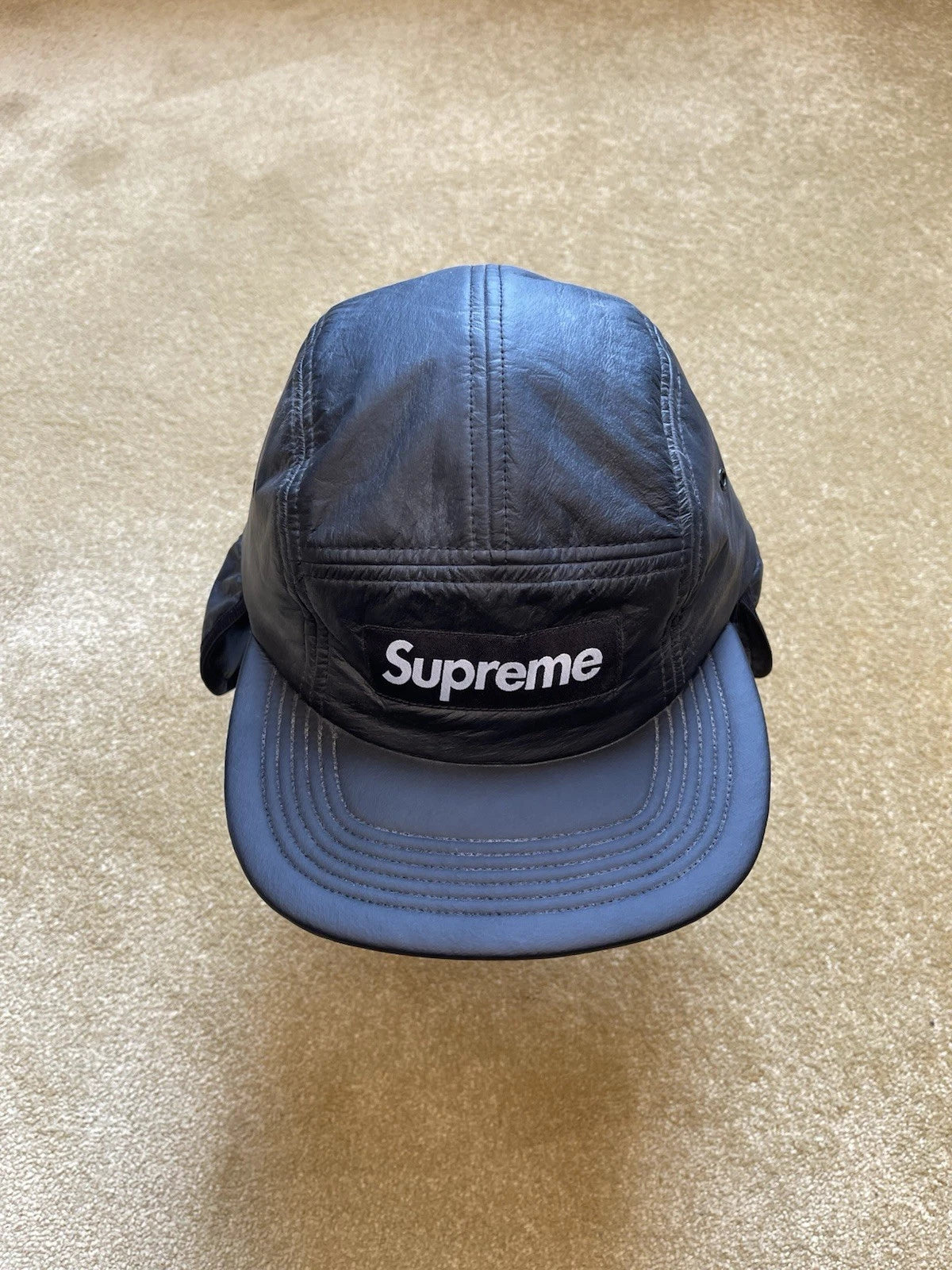 eBay 168430682265 photo 2: Supreme PrimaLoft Earflap Camp Cap In Black (FW 2018) Size S/M, BNWT