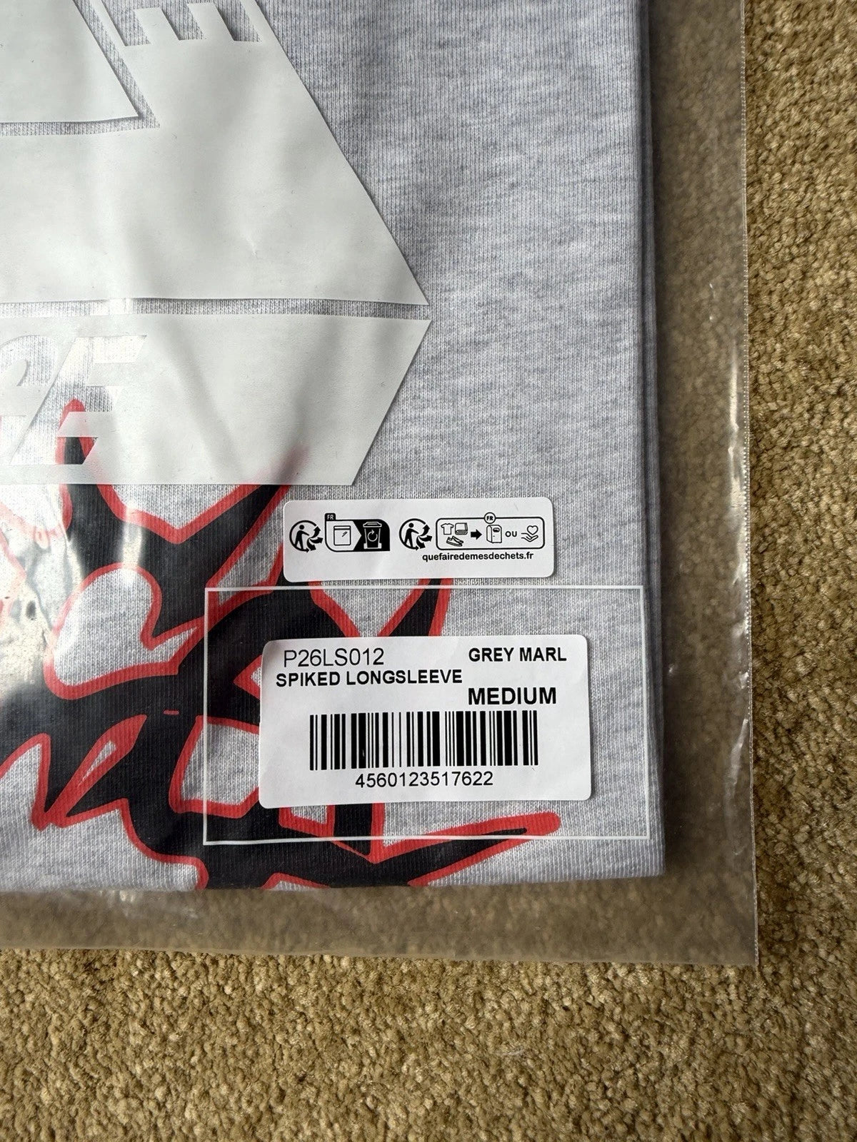 eBay 168549908234 photo 9: Palace Spiked Long Sleeve In Grey Marl (FW 2024) Size M, Brand New