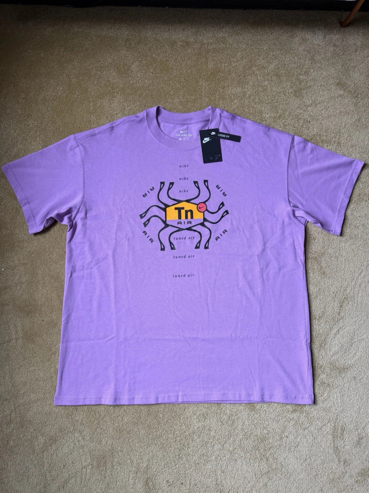 eBay 168549915687 photo 1: Retro Nike TN Tuned Air Graphic T-shirt In Purple Size XL, BNWT