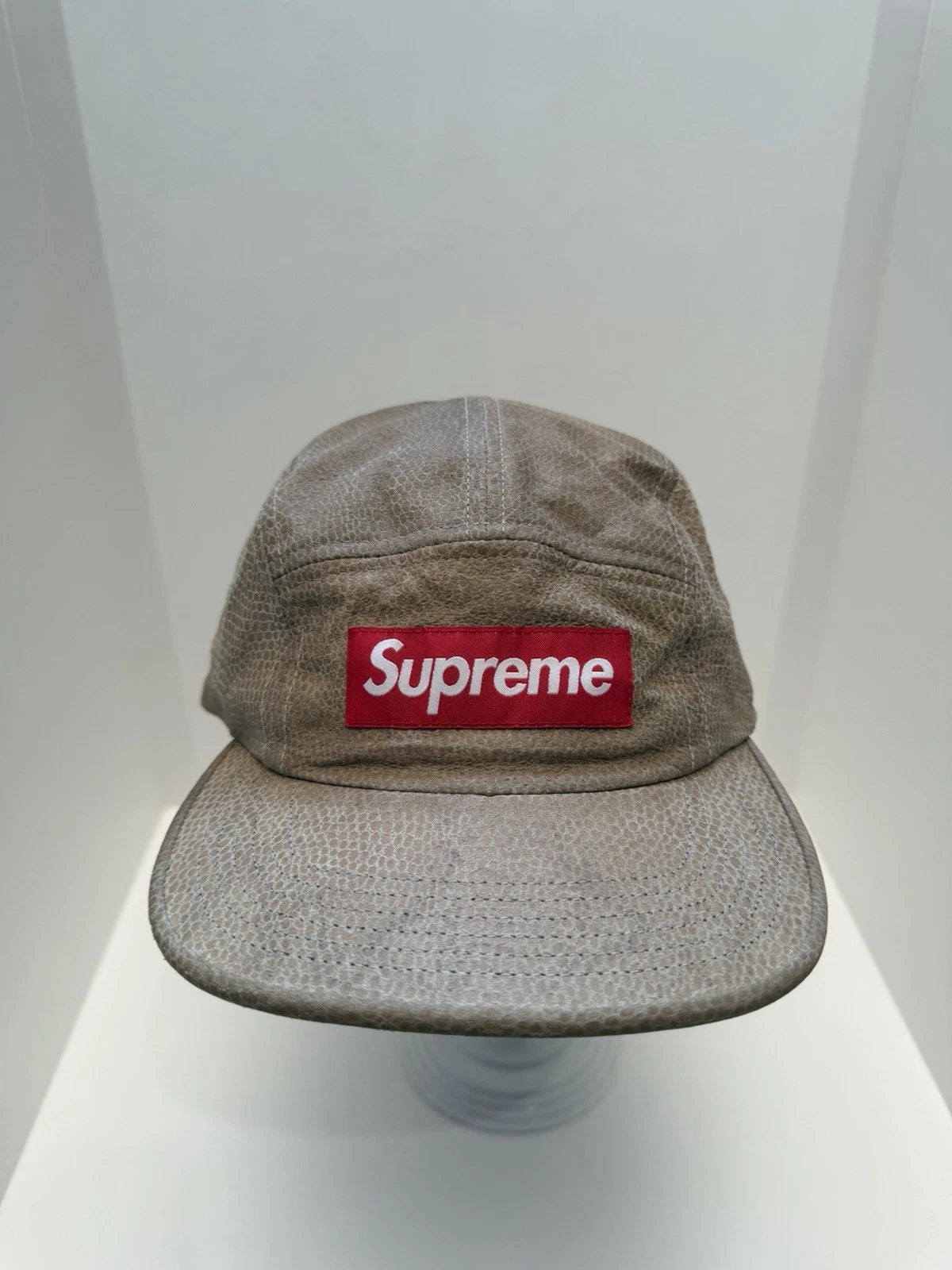 eBay 168552421888 photo 1: Supreme Python 5-Panel Snakeskin Camp Cap In Beige (FW 2016) One Size