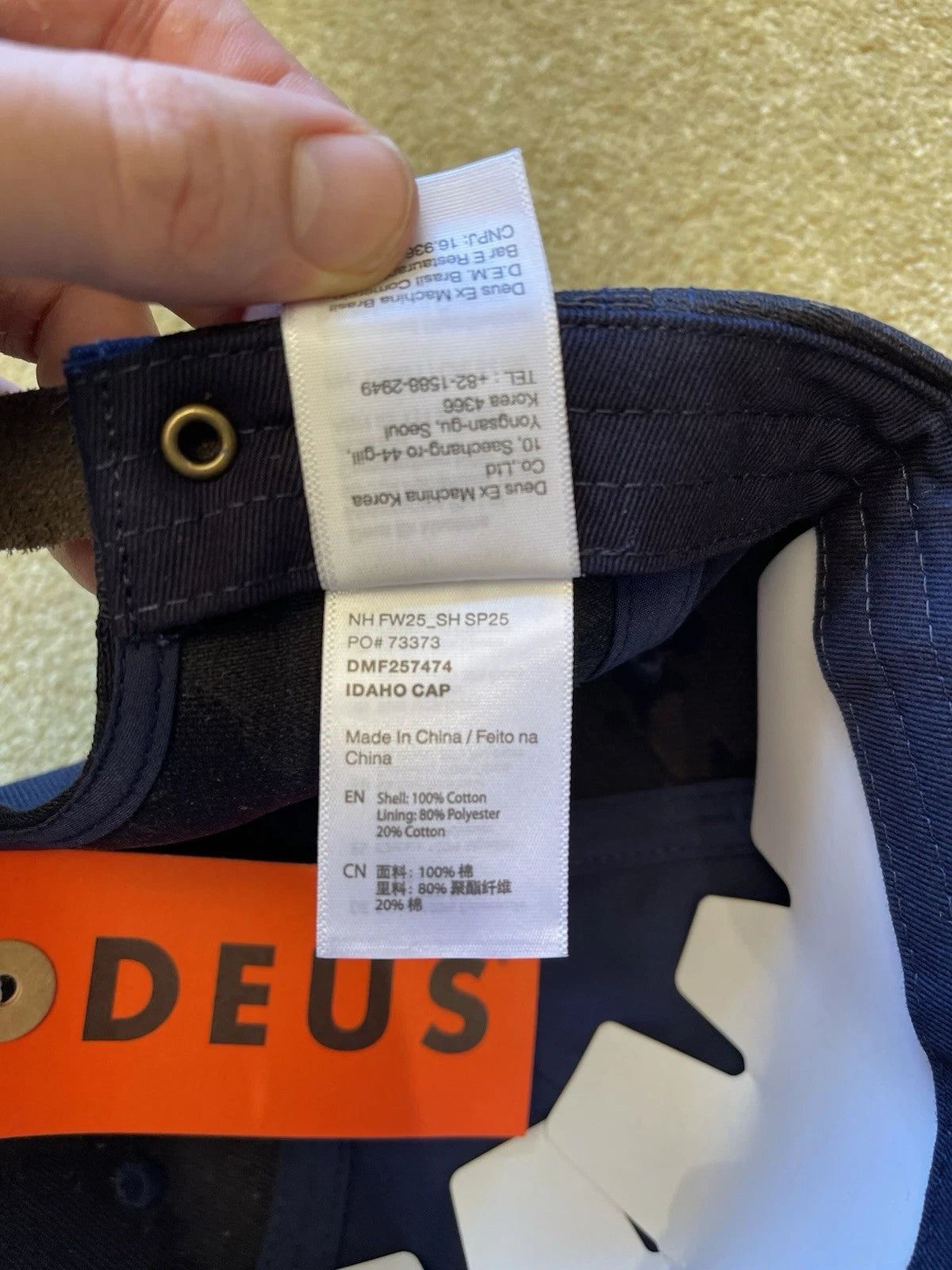 eBay 168441763812 photo 6: Deus Ex Machina Idaho Cap In Indigo, One Size, BNWT