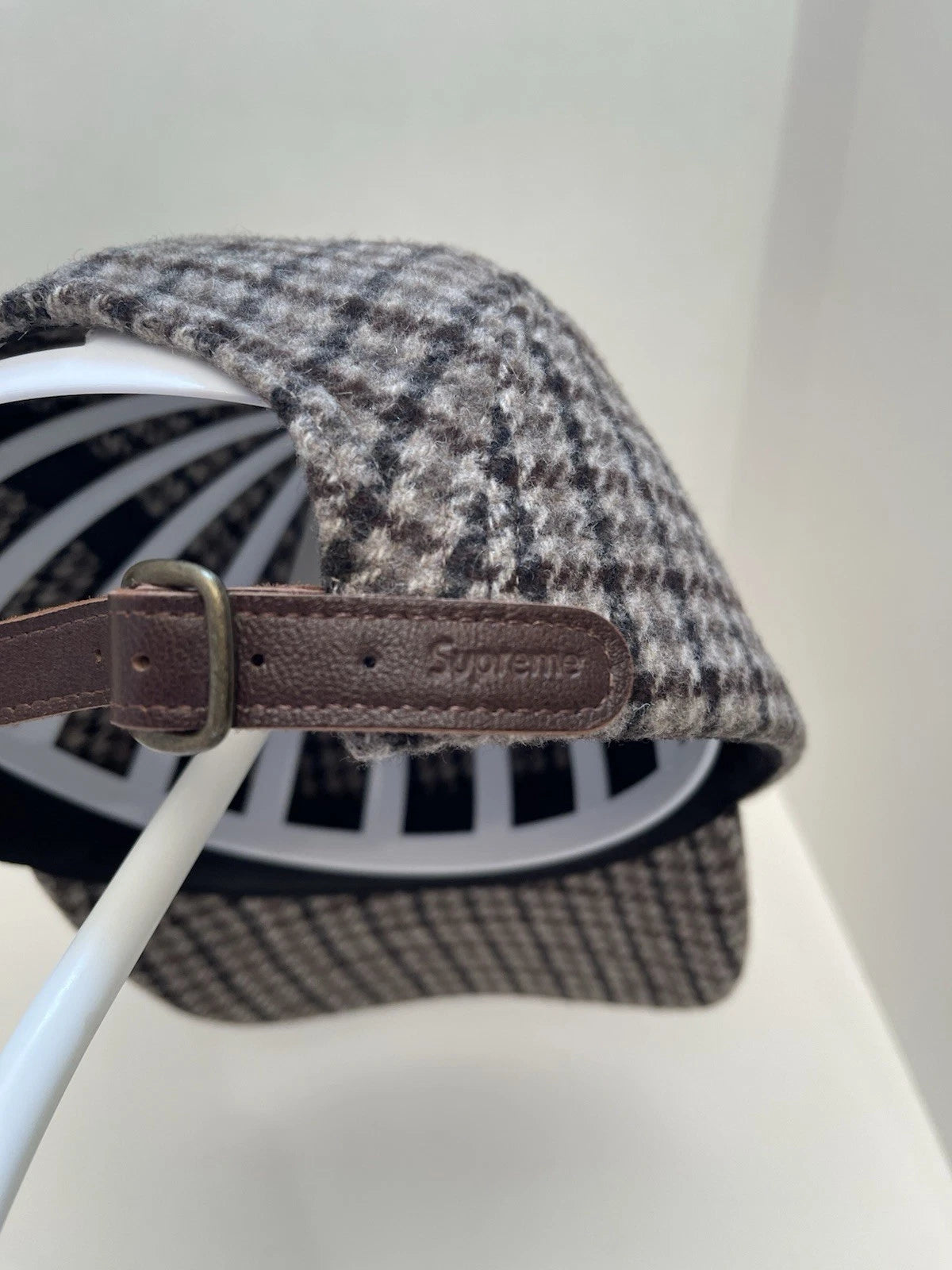 eBay 168520570678 photo 3: Supreme Houndstooth Wool Camp Cap In Brown (FW 2023) One Size