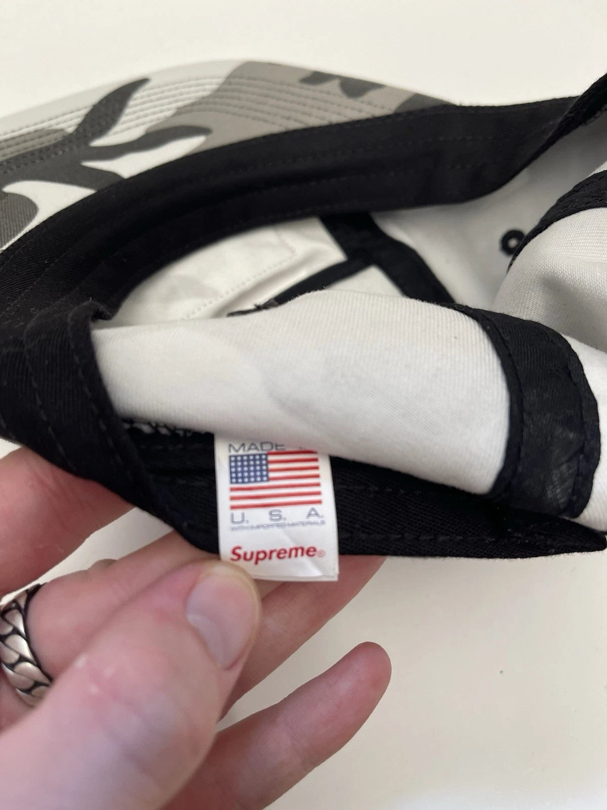 eBay 168513753827 photo 6: Men’s Supreme Washed Chino Twill Camp Cap In Snow Camo (SS 2026)