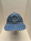 eBay 168552553336 photo 1: Supreme Jacquard Logos Denim 6-Panel Cap In Blue (SS 2020) One Size