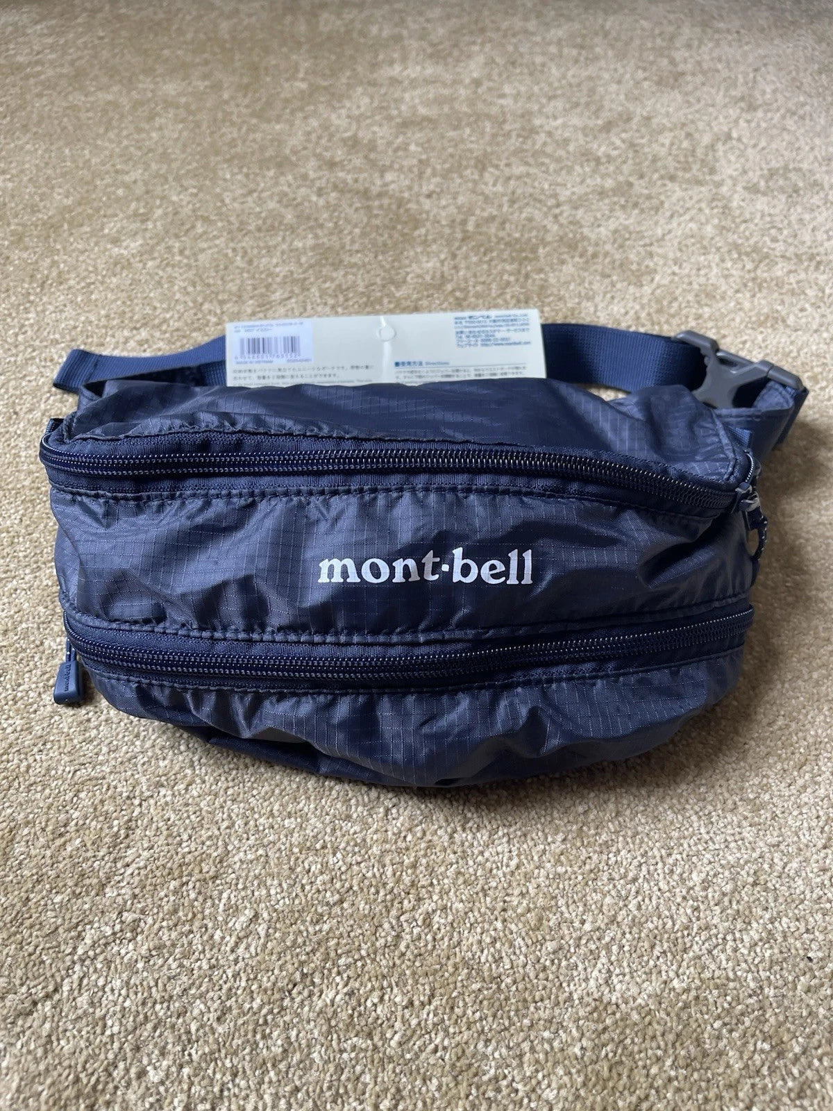eBay 168527875596 photo 2: Men’s Montbell Pocketable Light Banana Pouch Waist Bag In Navy, BNWT