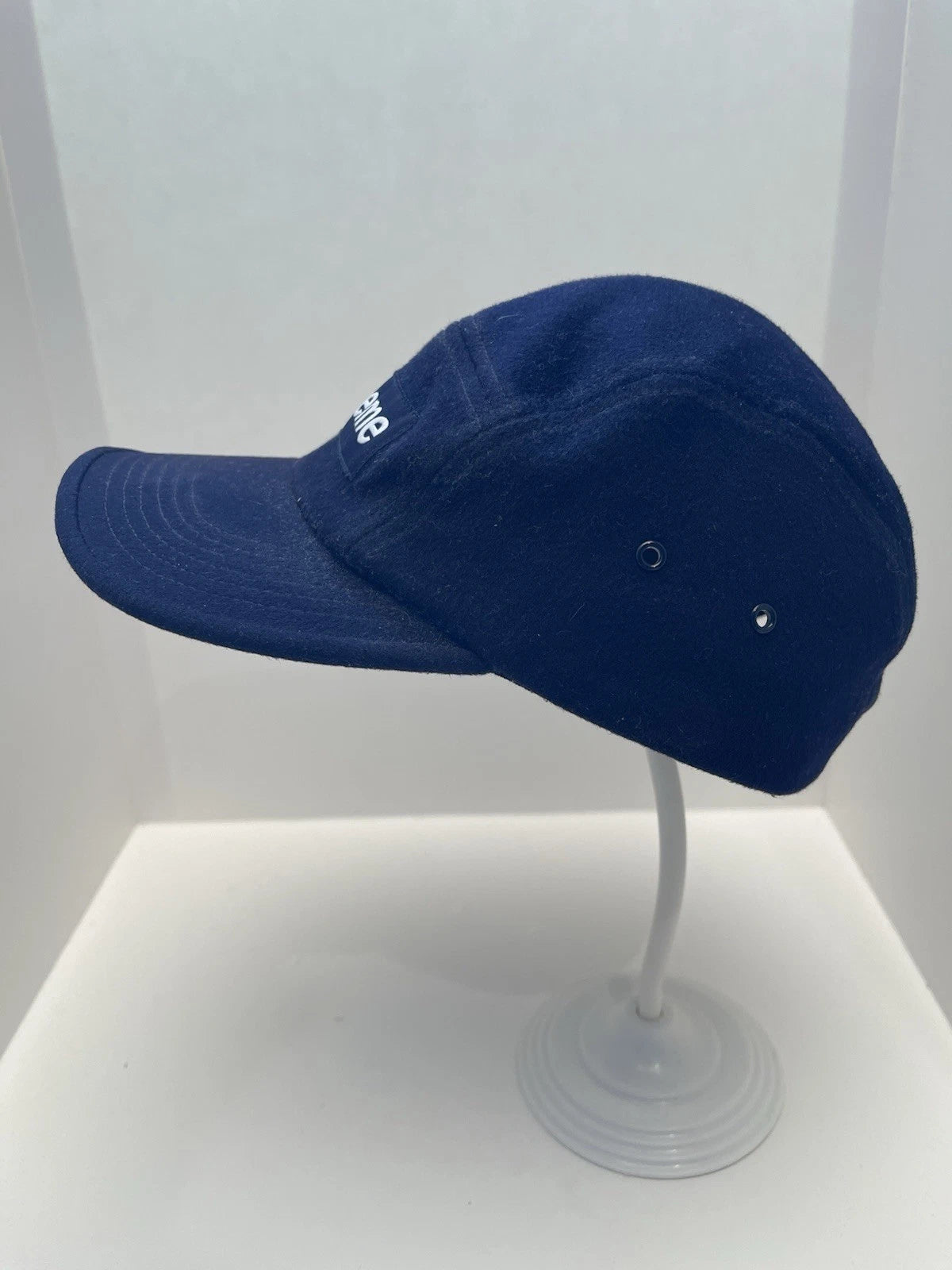 eBay 168522868414 photo 6: Supreme Loro Piana Wool Capolavoro Camp Cap In Navy (FW 2021) One Size