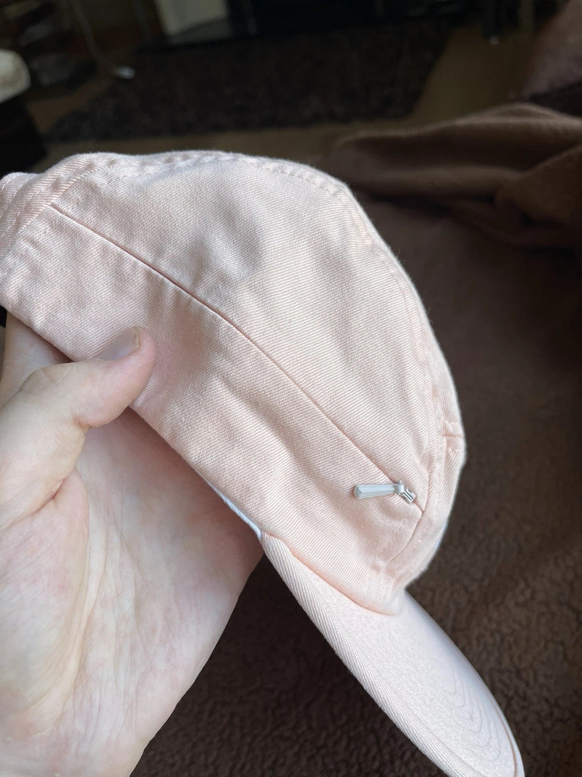 eBay 168542486284 photo 6: Supreme Side Zip Camp Cap In Light Peach (FW 2017) One Size