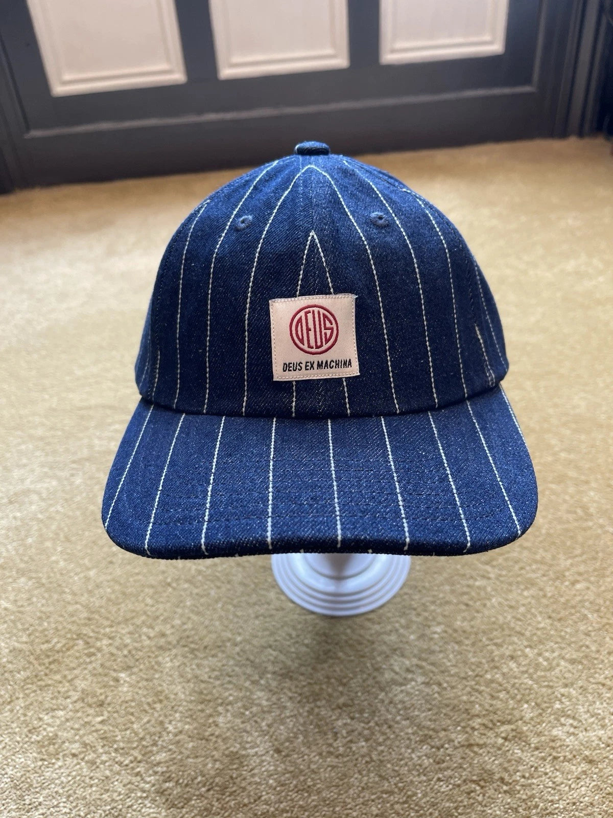 eBay 168441631385 photo 1: Deus Ex Machina Dallas Stripe Cap in Indigo, One Size, BNWT