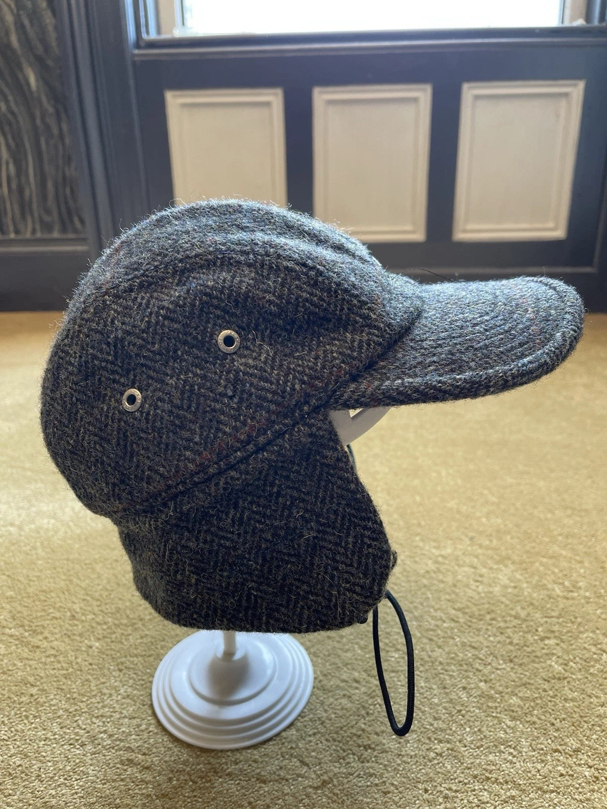 eBay 168384231558 photo 11: Men’s Palace Harris Tweed Earflap 4 Panel Cap In Grey (FW 2020) Size S/M