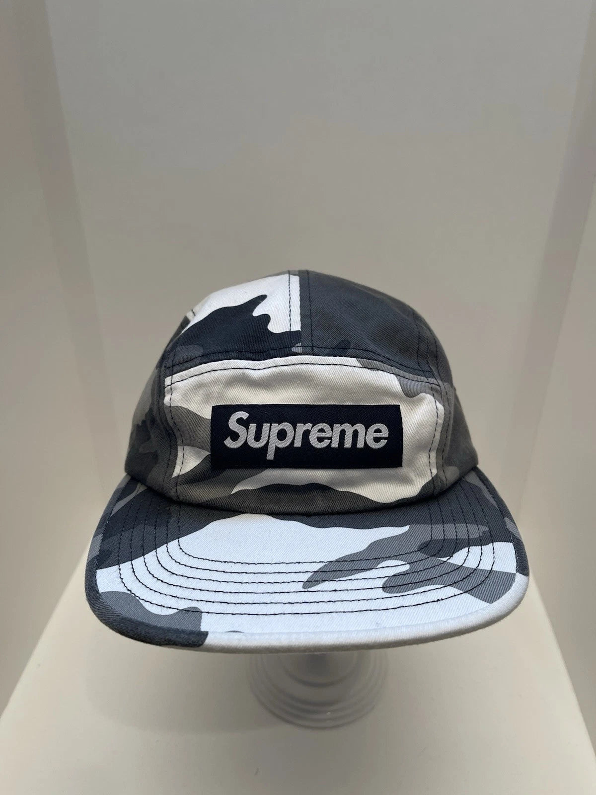 eBay 168513753827 photo 1: Men’s Supreme Washed Chino Twill Camp Cap In Snow Camo (SS 2026)