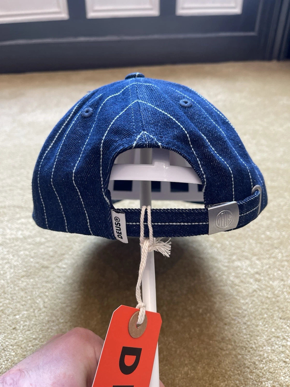 eBay 168441631385 photo 4: Deus Ex Machina Dallas Stripe Cap in Indigo, One Size, BNWT