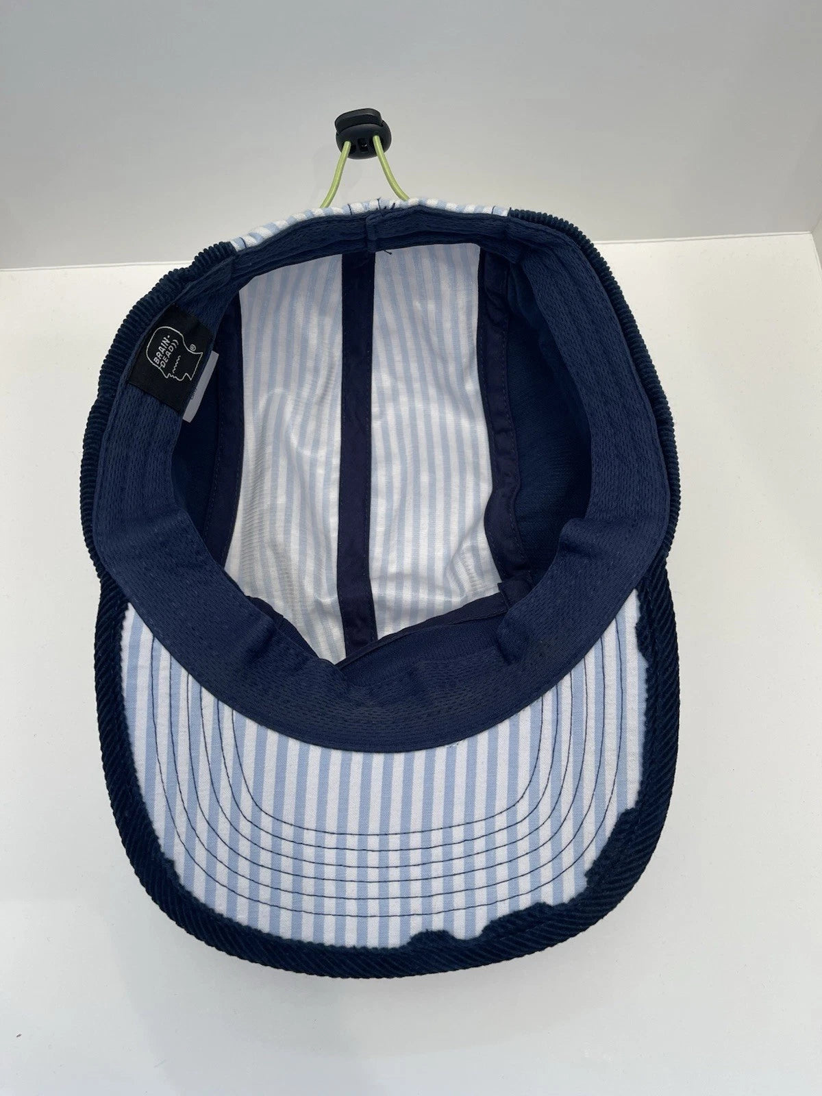 eBay 168535154748 photo 6: Brain Dead Maritime Seersucker 5-Panel Camp Cap In Blue/Navy (SS 2023) One Size