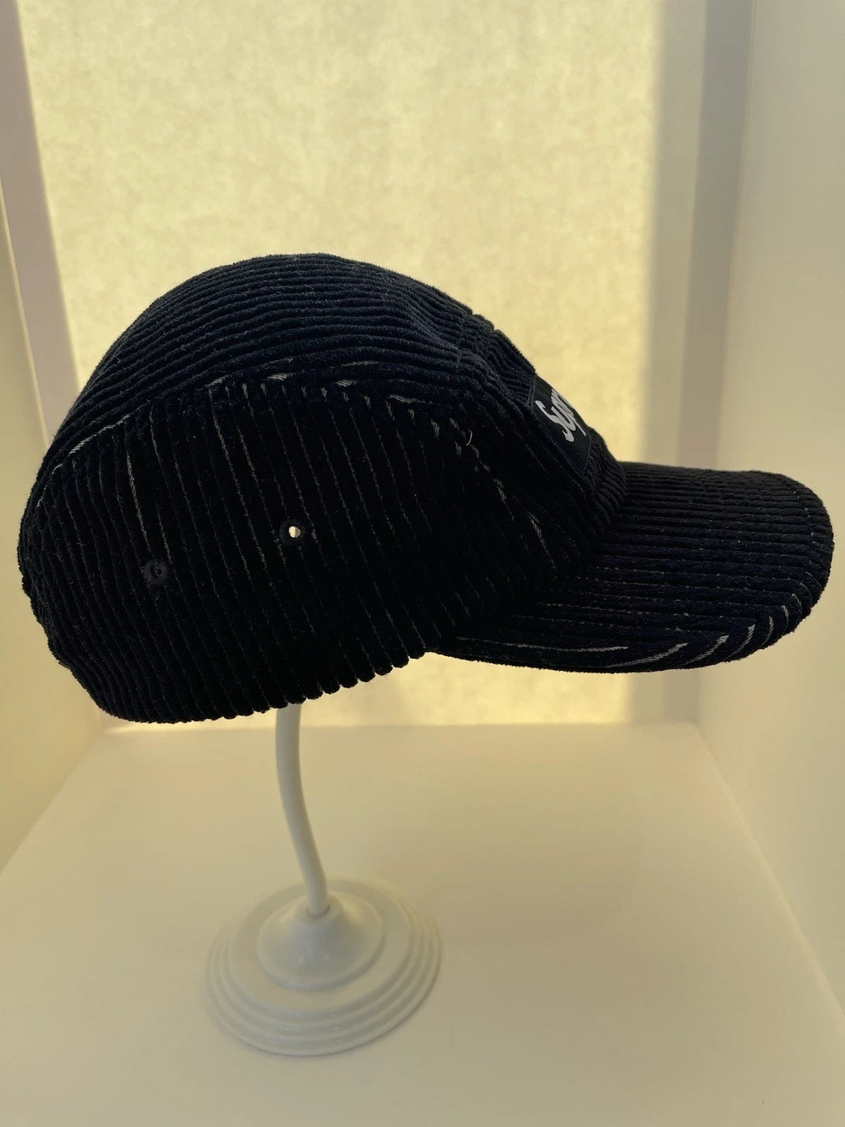 eBay 168443843574 photo 3: Supreme 2-Tone Corduroy Camp Cap In Black (SS 2023) One Size