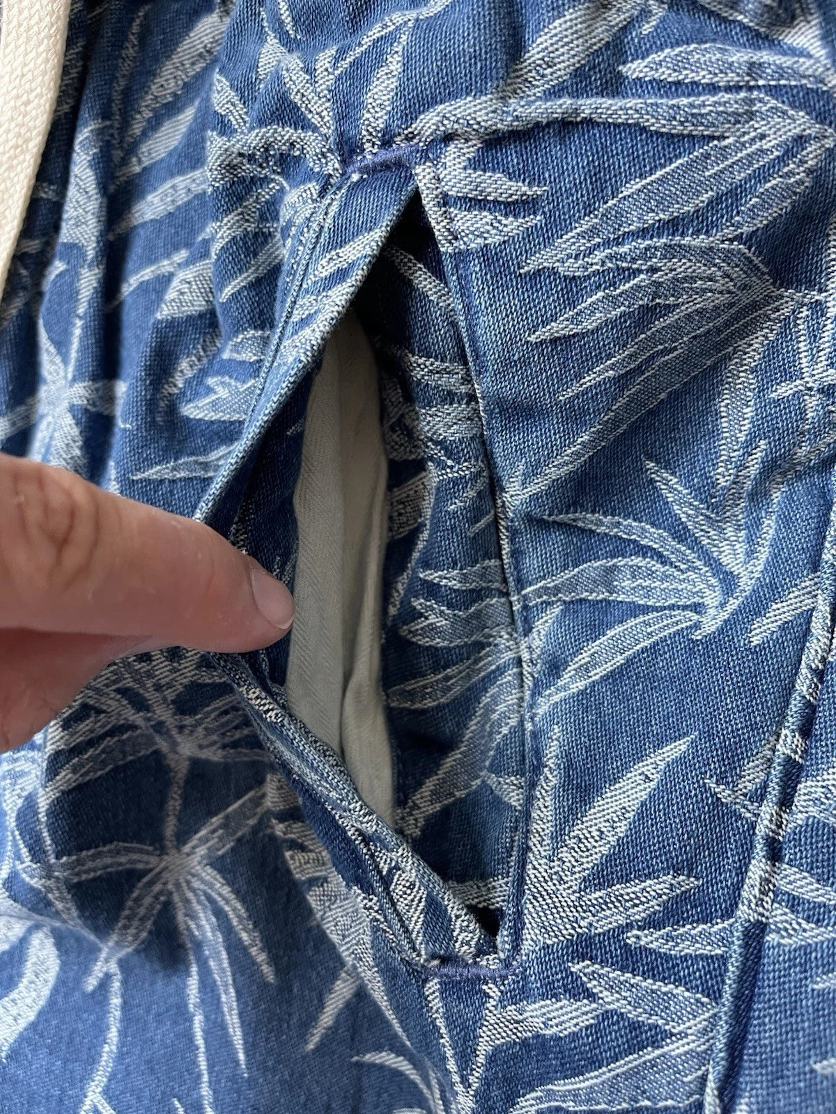 eBay 168537232662 photo 5: Men’s Folk Darwin Palm Denim Shorts In Blue Size M, BNWT