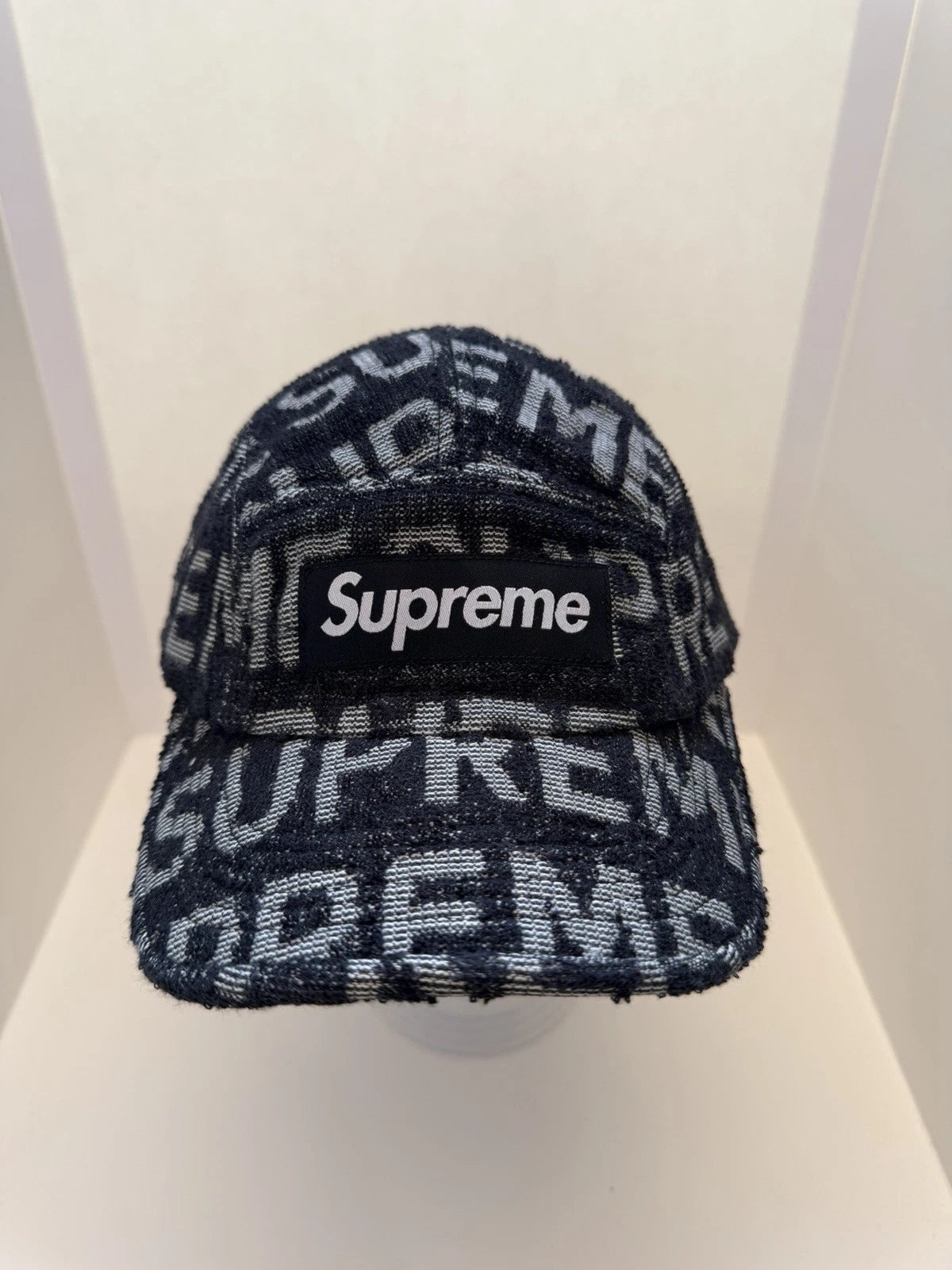 eBay 168569609214 photo 1: Supreme Terry Spellout Camp Cap In Black (SS 2022) One Size