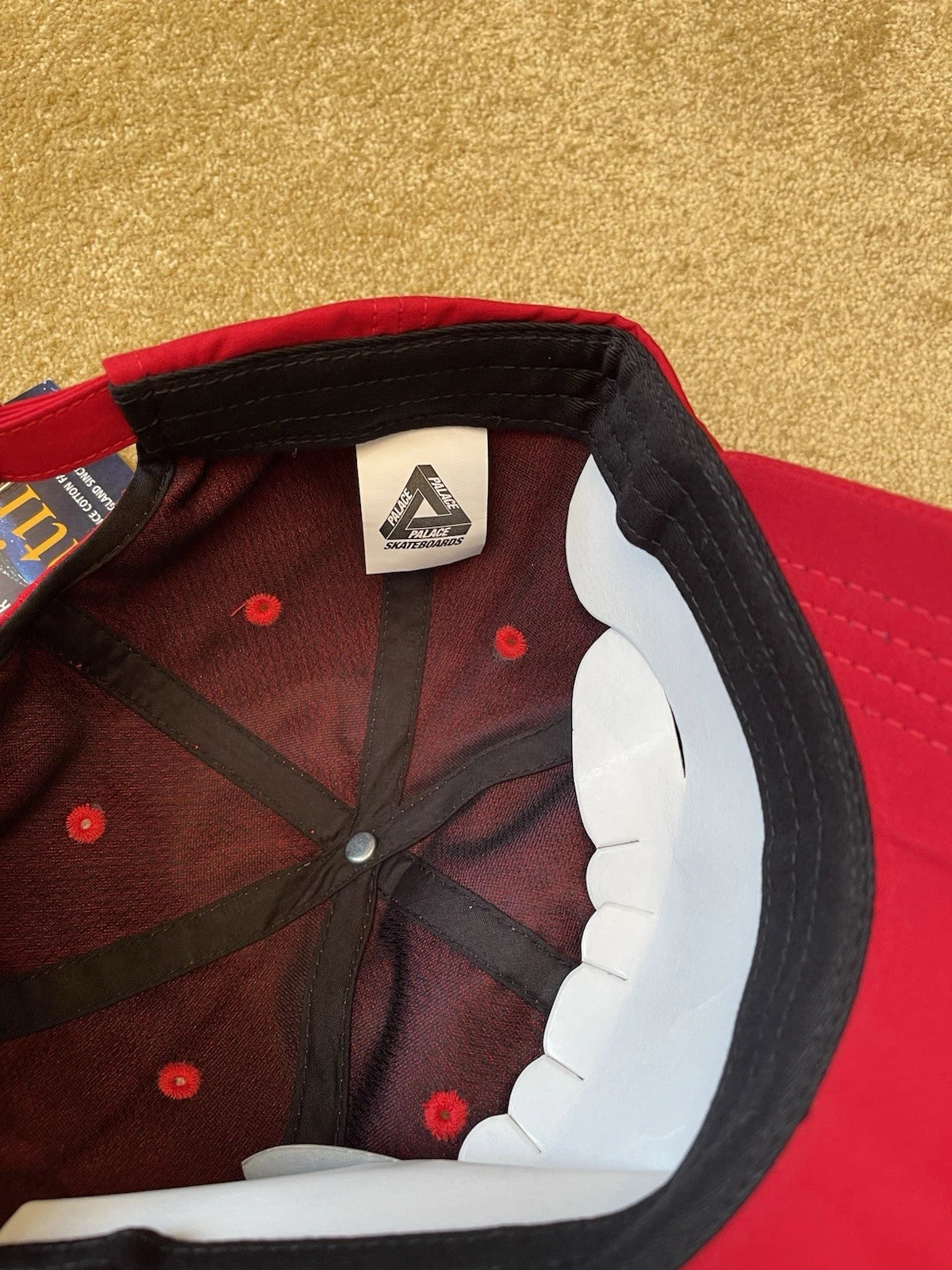 eBay 168081668369 photo 6: Palace P 6-Panel Ventile Cap in Red (FW 2017) BNWT