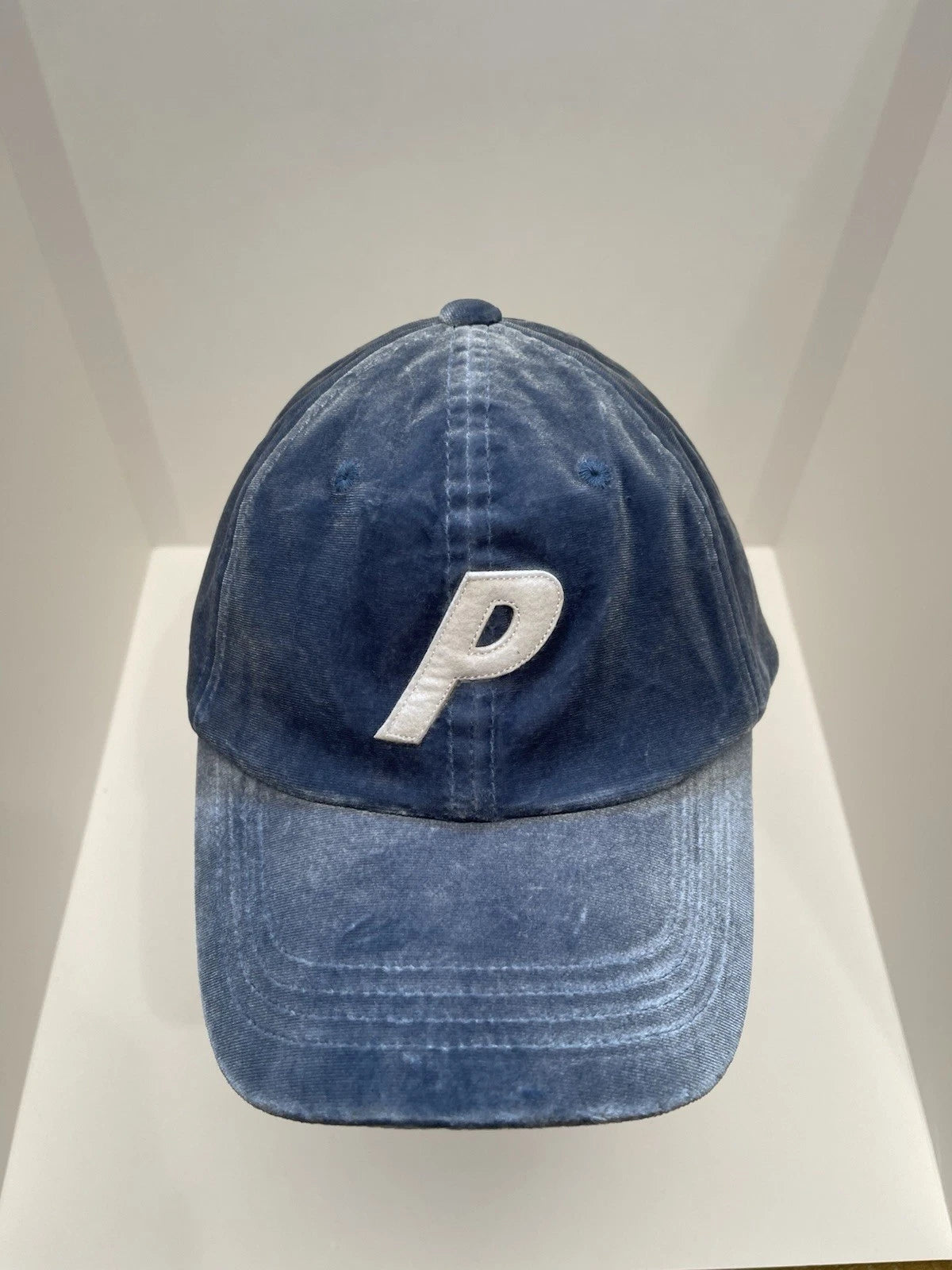 eBay 168475814824 photo 2: Palace Velvet P 6-Panel Cap In Blue/White (SS 2018) One Size