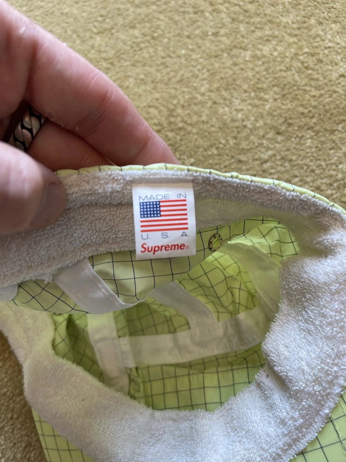 eBay 168433070931 photo 5: Supreme Contrast Ripstop Camp Cap In Pale Green (SS 2018) One Size