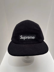 eBay 168449721163 photo 1: Supreme Fleece Pull Cord Camp Cap In Black (FW 2018) One Size