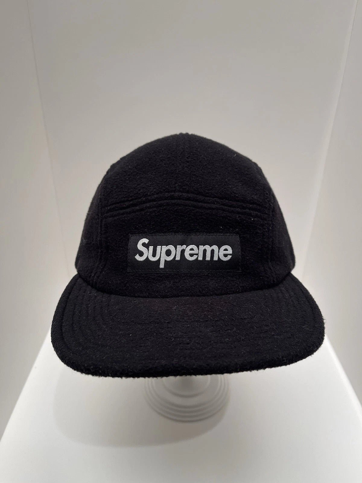 eBay 168449721163 photo 1: Supreme Fleece Pull Cord Camp Cap In Black (FW 2018) One Size