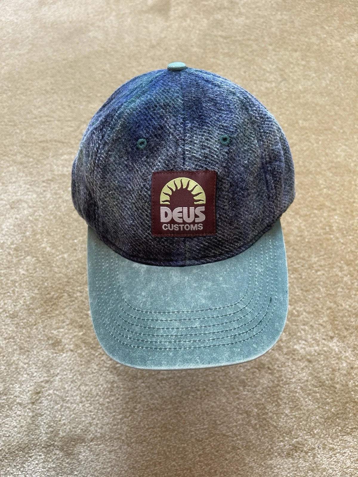 eBay 168441251212 photo 2: Deus Ex Machina Vacay Check Dad Cap in Green, One Size, BNWT