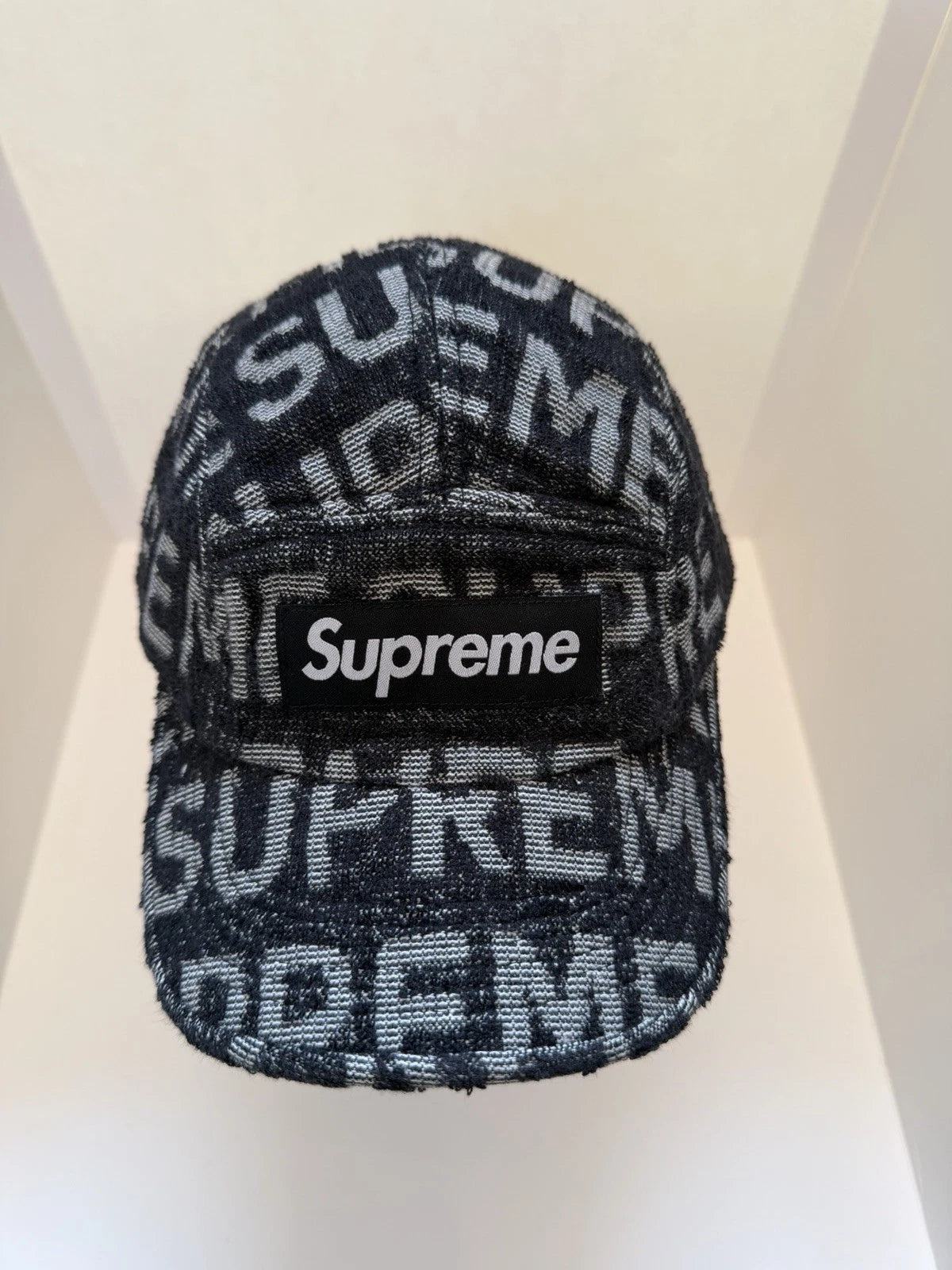 eBay 168569609214 photo 2: Supreme Terry Spellout Camp Cap In Black (SS 2022) One Size