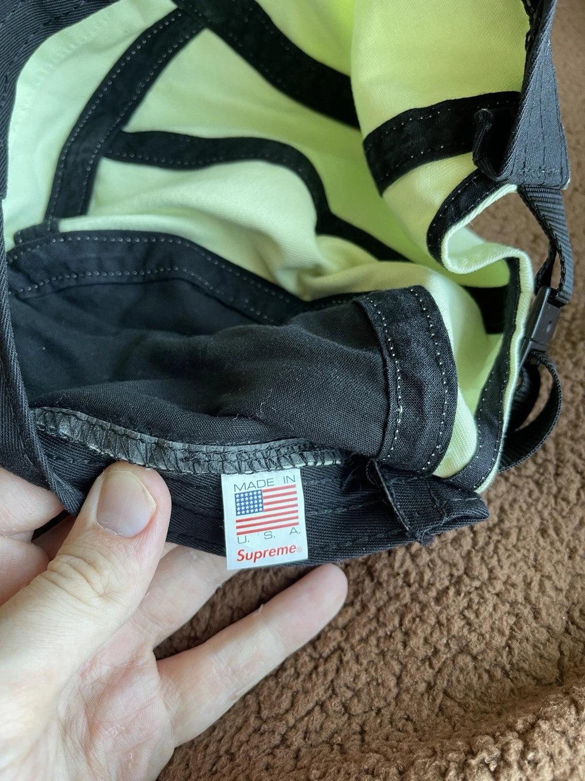eBay 168542481660 photo 6: Supreme Side Zip Camp Cap In Pale Green (FW 2017), One Size