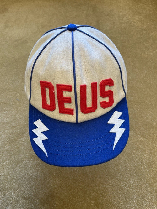 eBay 168441718904 photo 2: Deus Ex Machina Restwell Wool Cap In Cream/Blue, One Size, BNWT