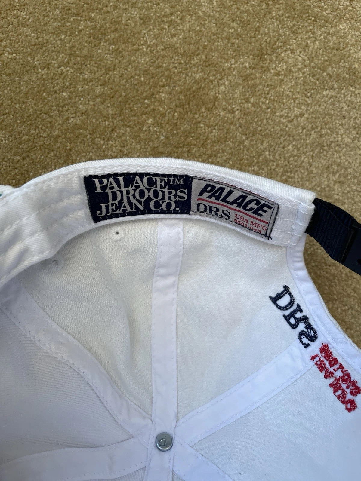 eBay 168081410065 photo 8: Palace x Droors 6-Panel Cap in White (SS 2023)