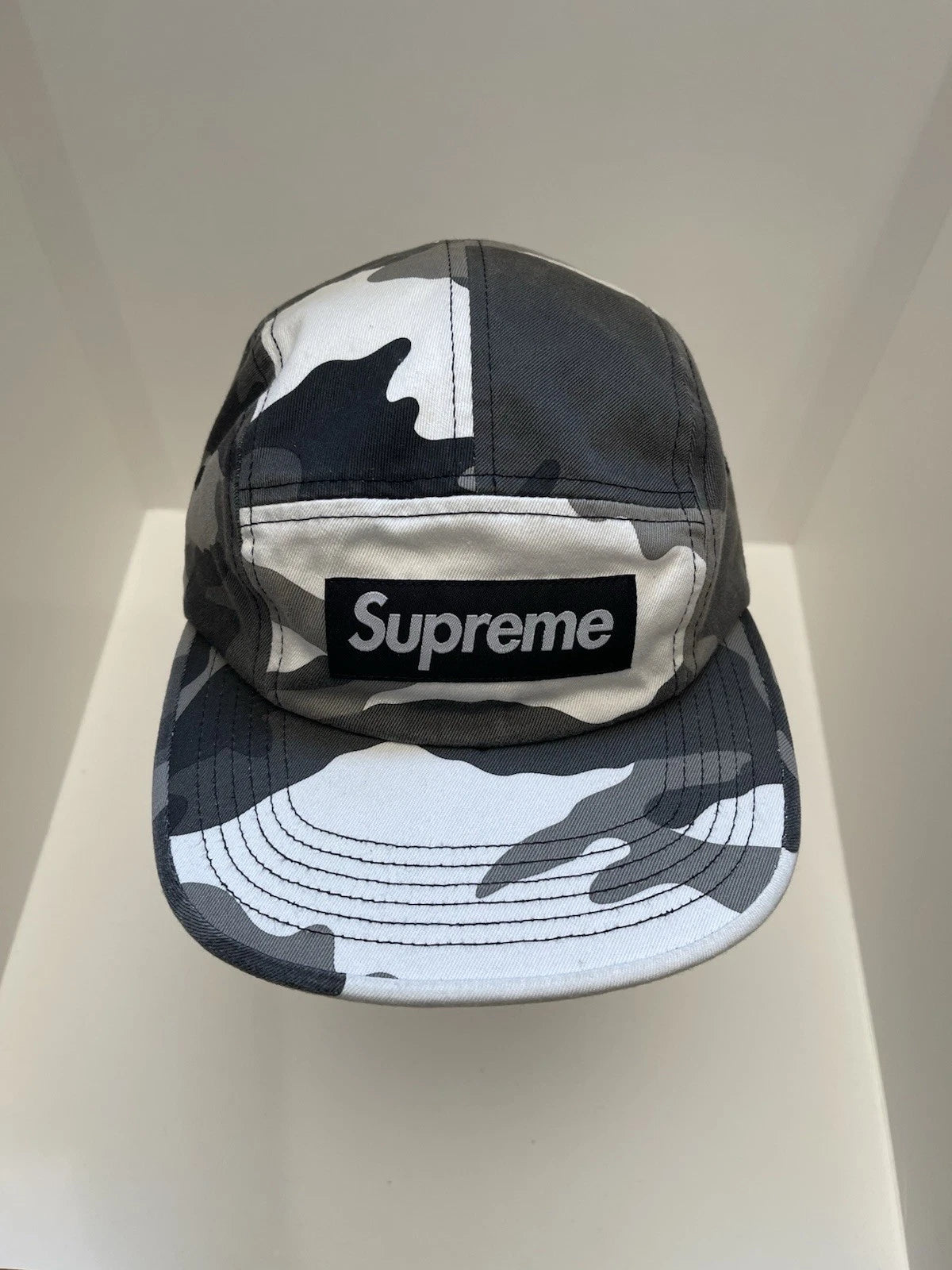 eBay 168513753827 photo 2: Men’s Supreme Washed Chino Twill Camp Cap In Snow Camo (SS 2026)