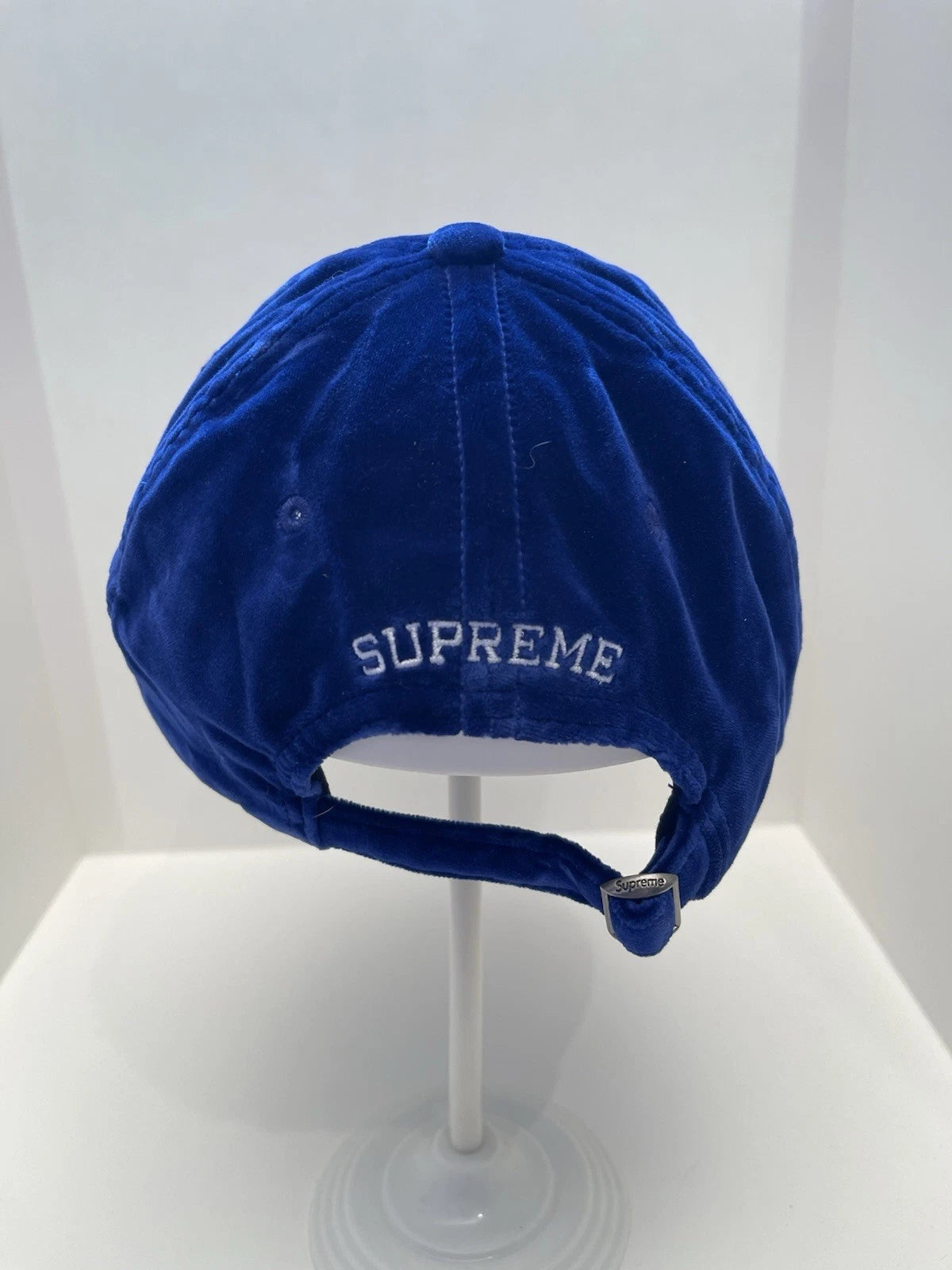 eBay 168540177610 photo 4: Supreme Velvet S Logo 6-Panel Cap In Royal Blue (FW 2020) One Size