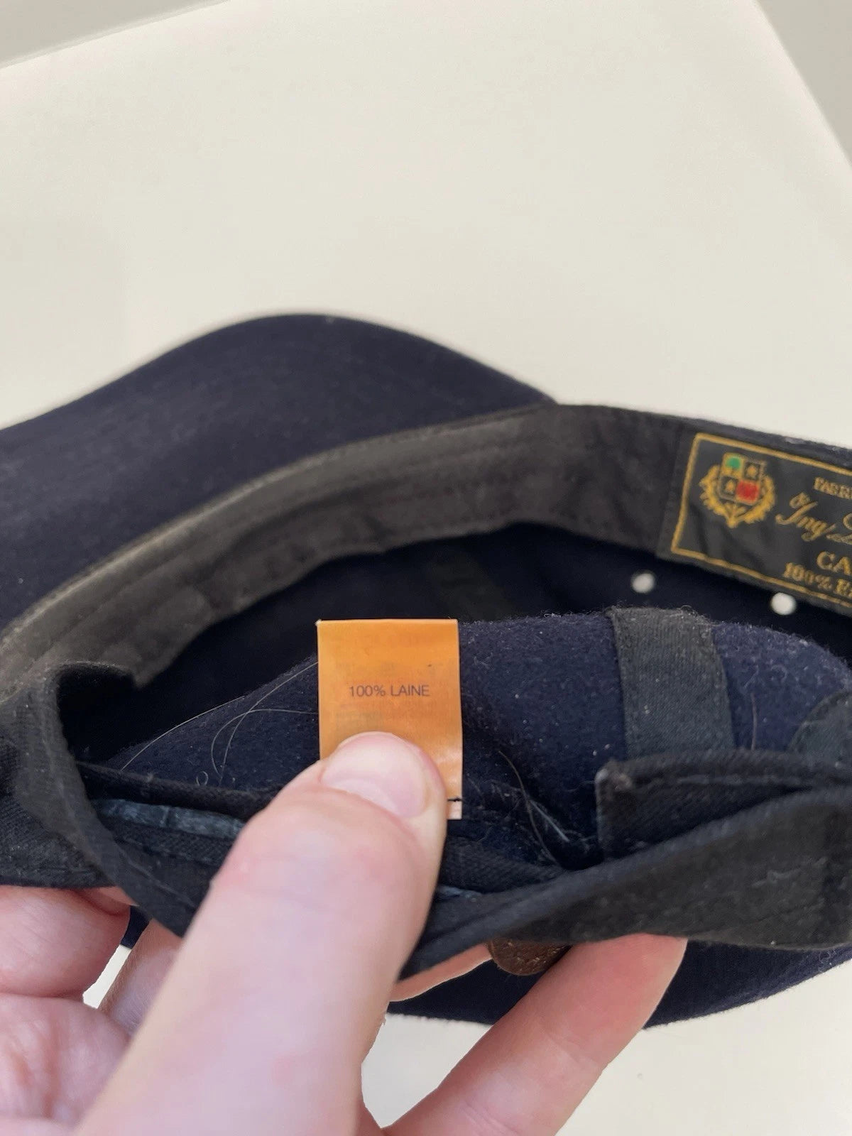 eBay 168522868414 photo 10: Supreme Loro Piana Wool Capolavoro Camp Cap In Navy (FW 2021) One Size