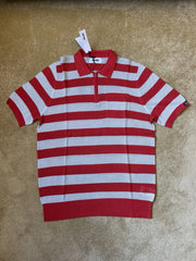 eBay 168563142526 photo 1: Palace Mesh Knit Polo Shirt In Red/Grey (SS 2022) Size L, BNWT