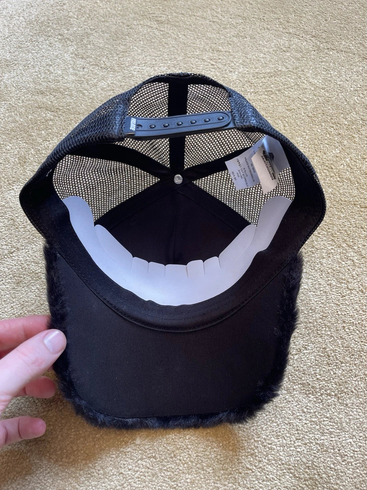 eBay 168357558201 photo 5: Palace Claw Furry Trucker Cap in Black (FW 2025)