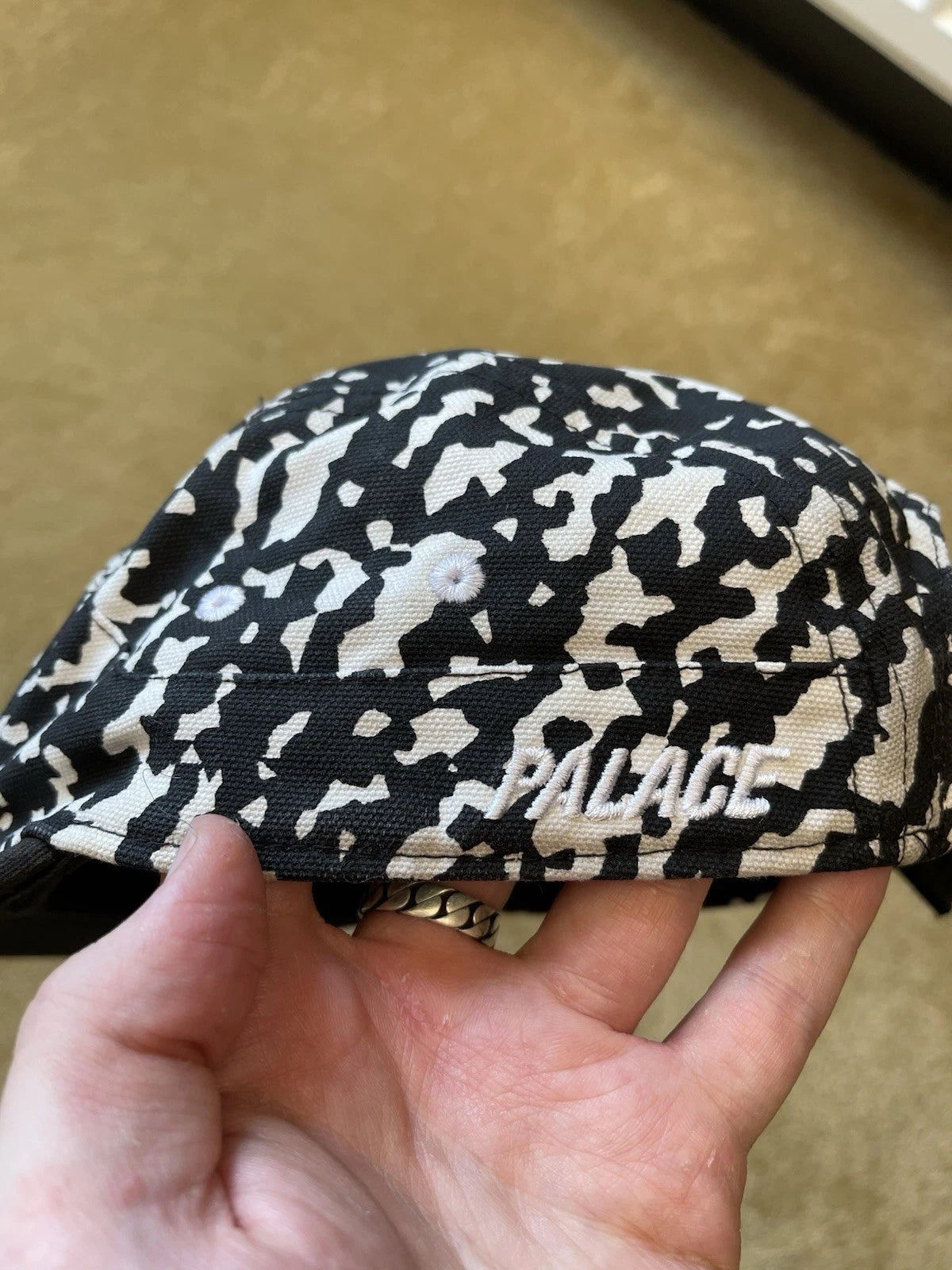 eBay 168438378087 photo 10: Men’s Palace 5-Panel Camp Cap In Black and White, One Size