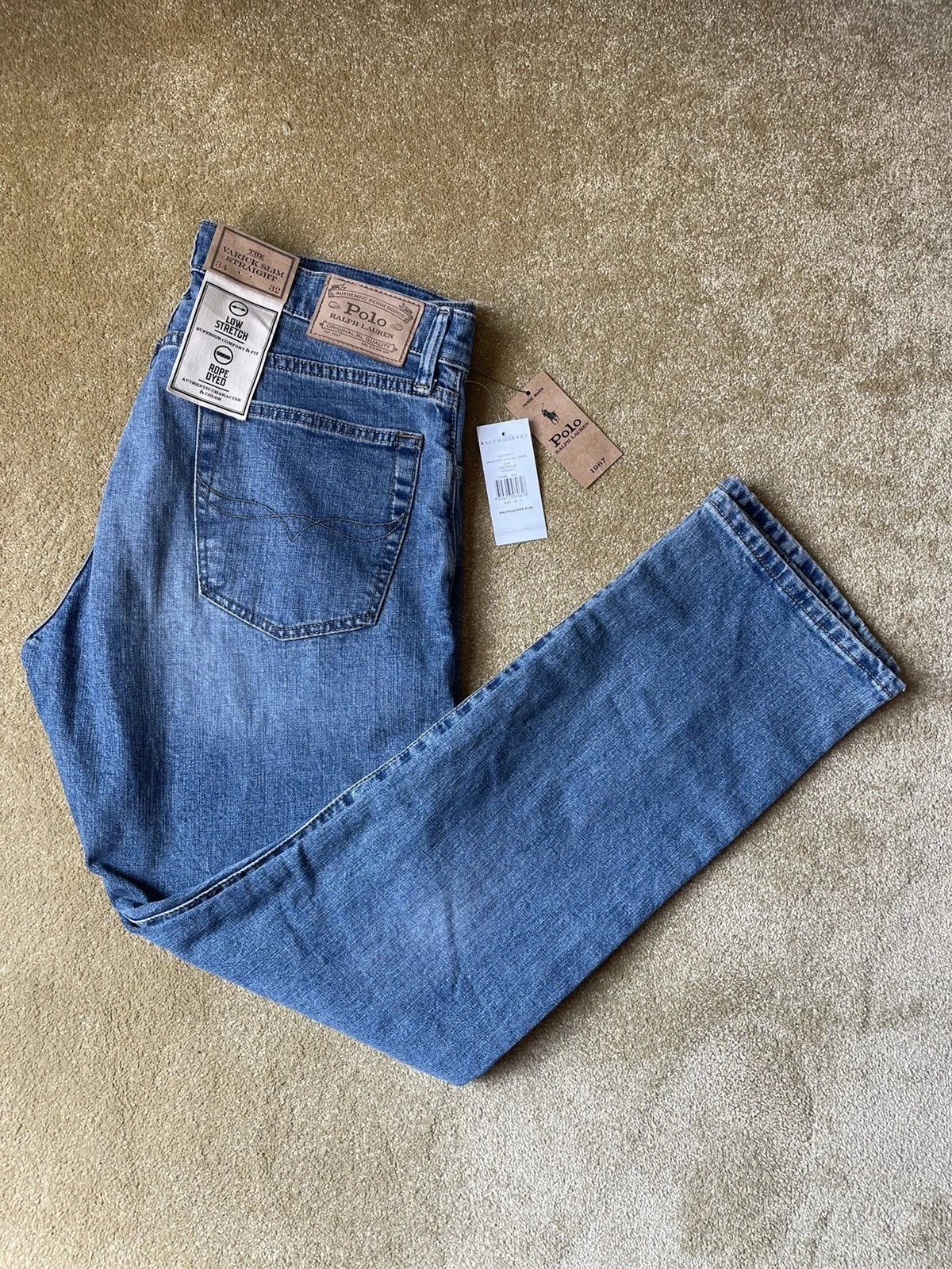 eBay 168542449577 photo 1: Men’s Polo Ralph Lauren Varick Slim Straight Jeans Size W34/L32, BNWT