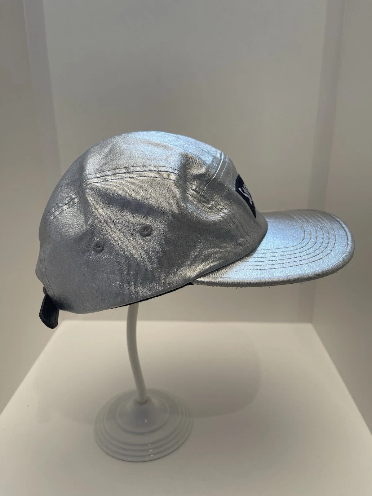 eBay 168453037612 photo 3: Men’s Supreme Washed Chino Twill Camp Cap In Silver (SS 2025) One Size
