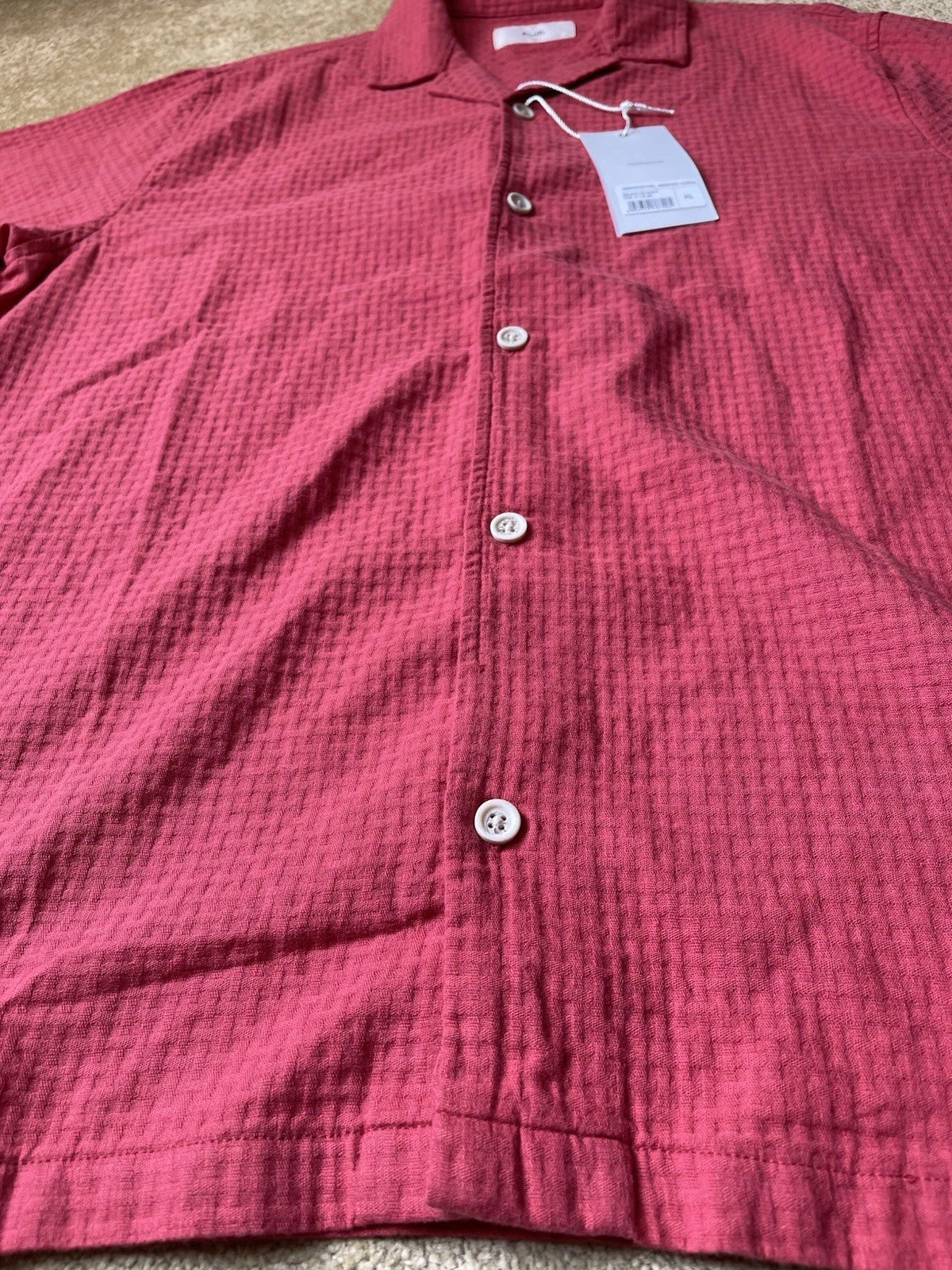 eBay 168540203011 photo 5: Men’s Folk Wilkes Short Sleeve Shirt In Washed Coral Size XL, BNWT