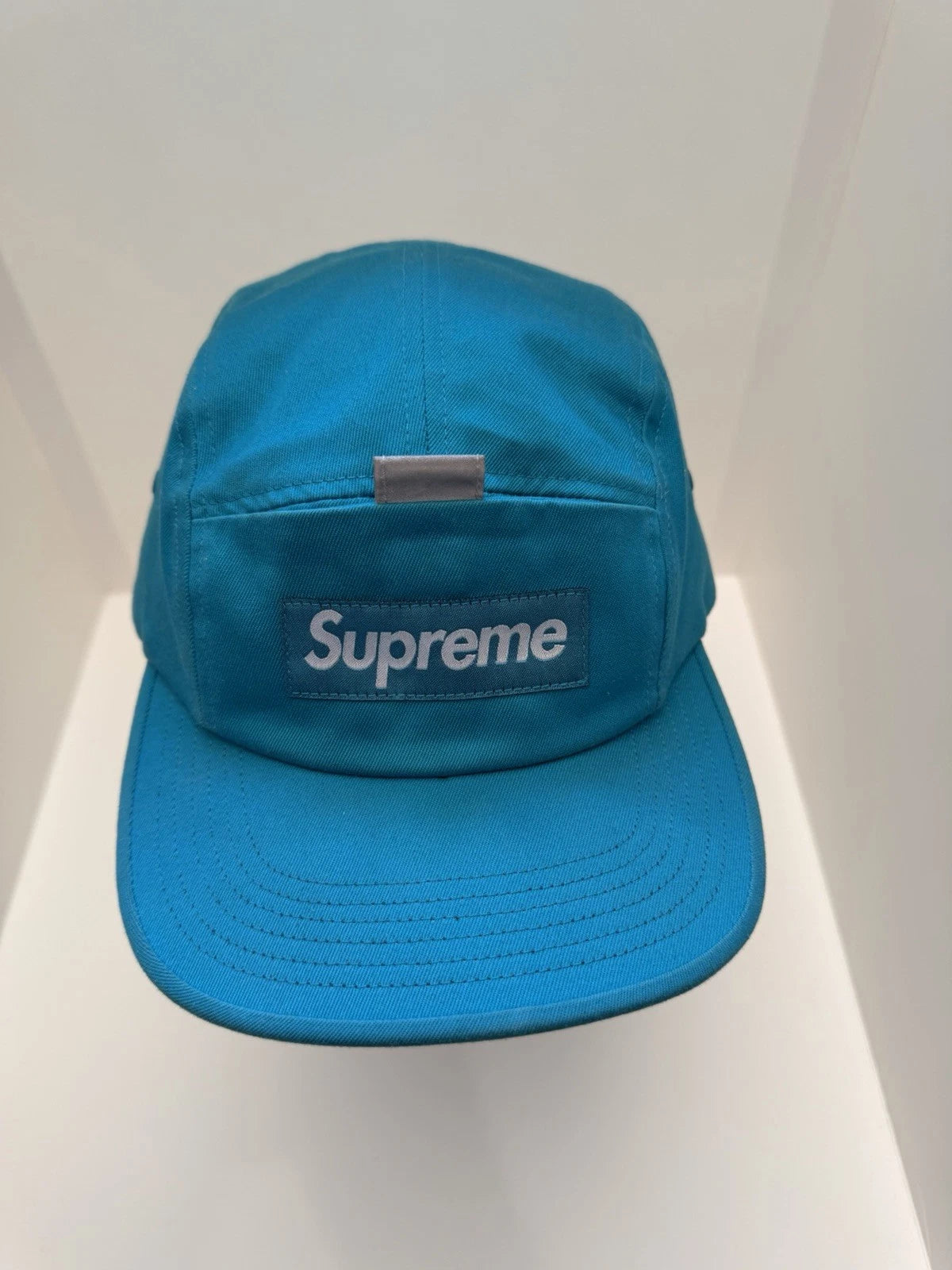 eBay 168575010589 photo 2: Supreme Reflective Tab Pocket Camp Cap In Teal (SS 2018) One Size