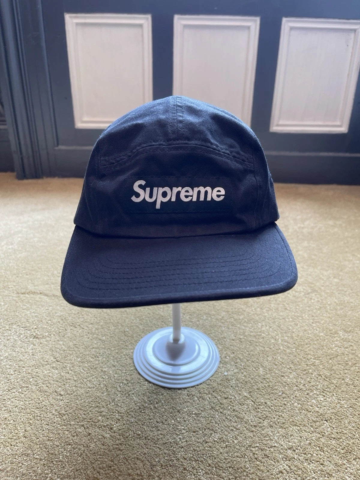 eBay 168433053590 photo 1: Supreme Washed Chino Twill Camp Cap In Black (SS 2024)
