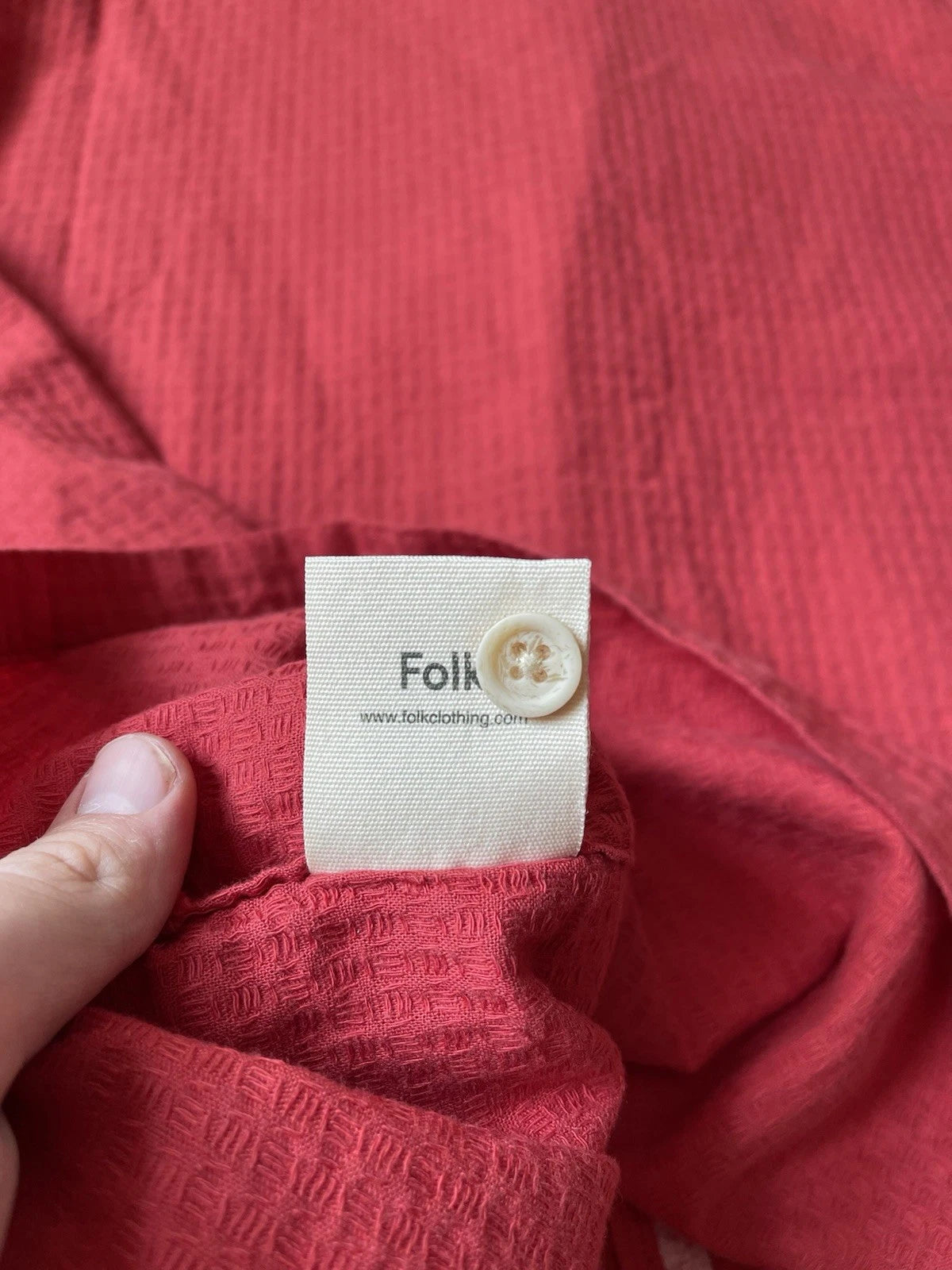 eBay 168540203011 photo 6: Men’s Folk Wilkes Short Sleeve Shirt In Washed Coral Size XL, BNWT