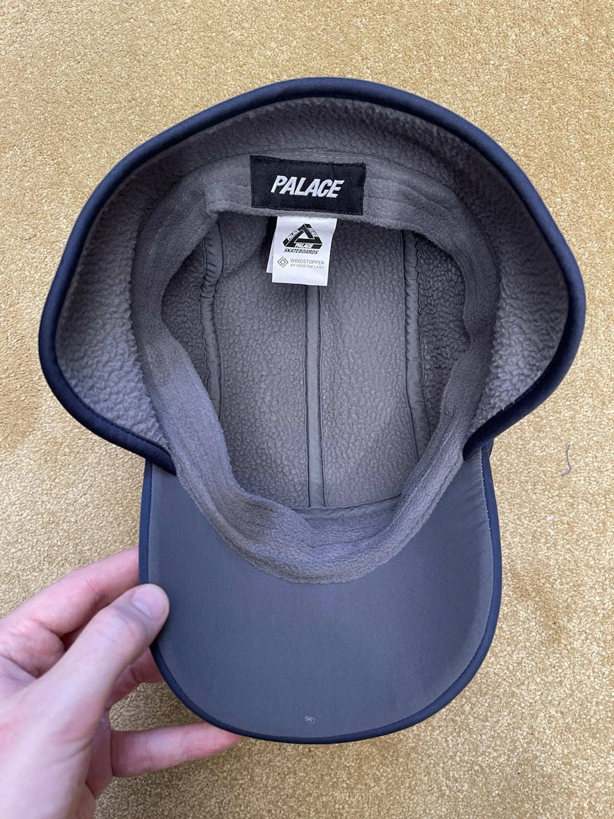 eBay 168149686591 photo 4: Men’s Palace Gore-Tex Windstopper Ear Flap 5-Panel Cap in Navy Size L/XL FW 2024