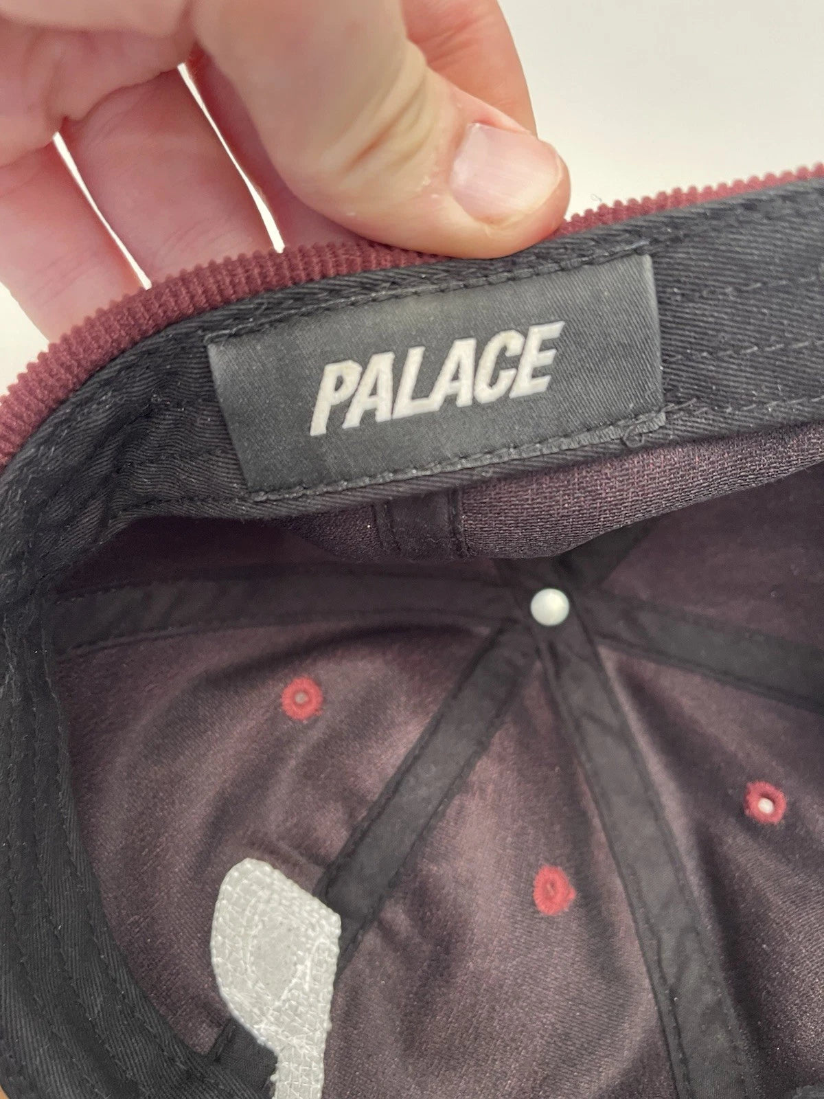 eBay 168525639905 photo 7: Palace P 6-Panel Cord/Suede Cap In Burgundy (FW 2017) One Size